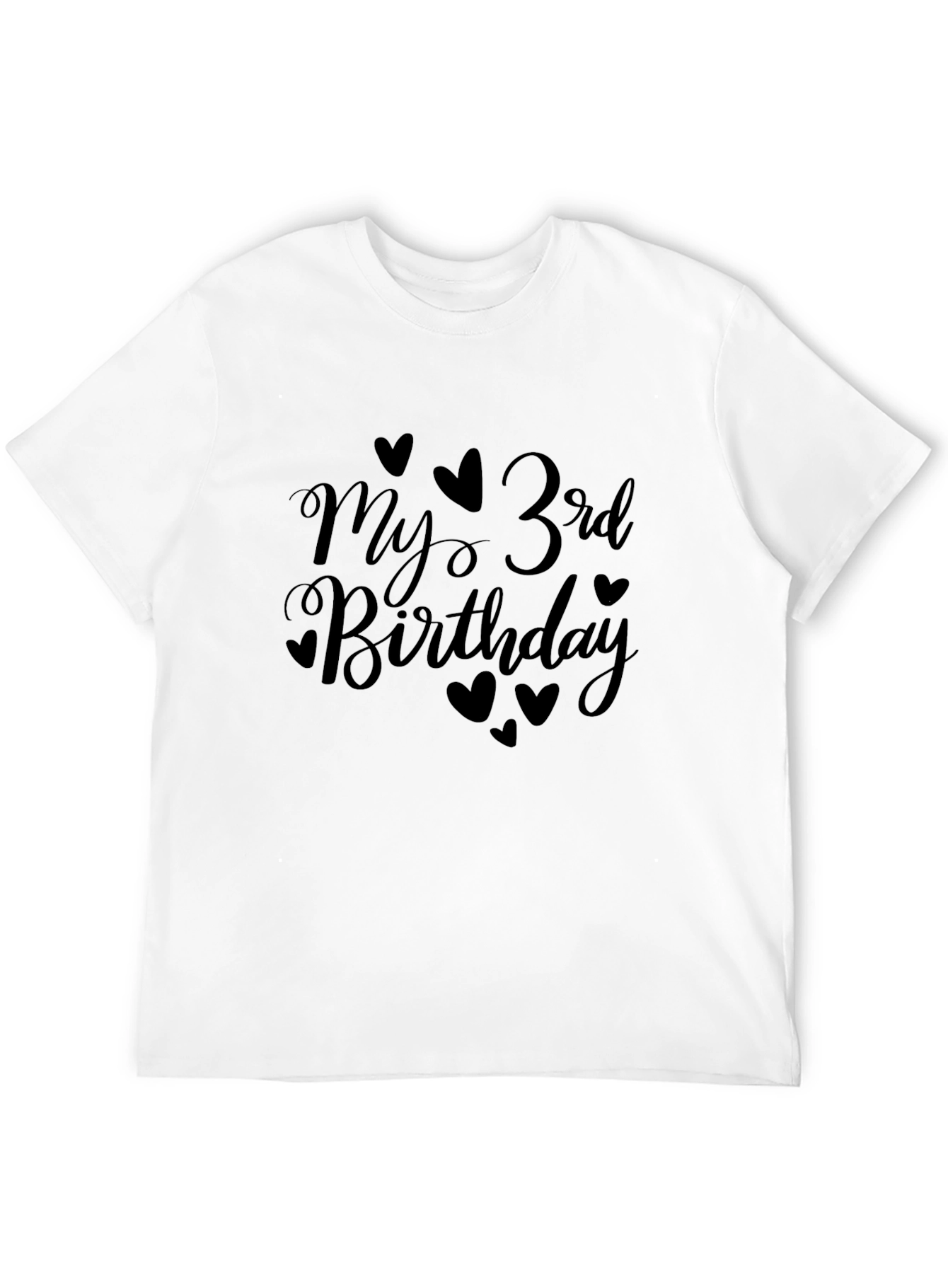 My 3rd Birthday Black T-Shirt
