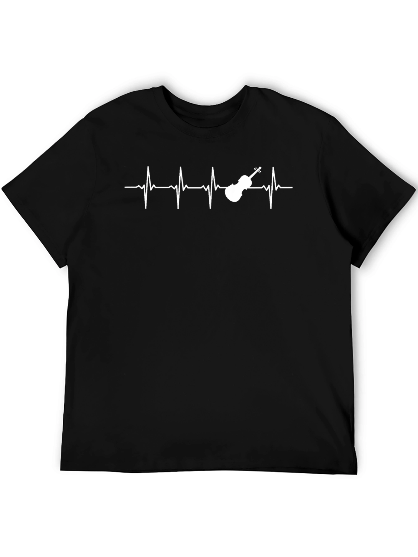 Musicians Heartbeat T-Shirt - Violin Pulse Tee