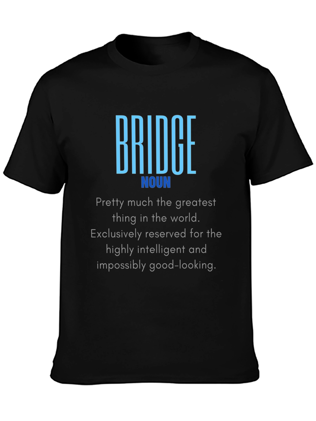 Bridge Noun Definition T-Shirt - Intelligent & Good-Looking