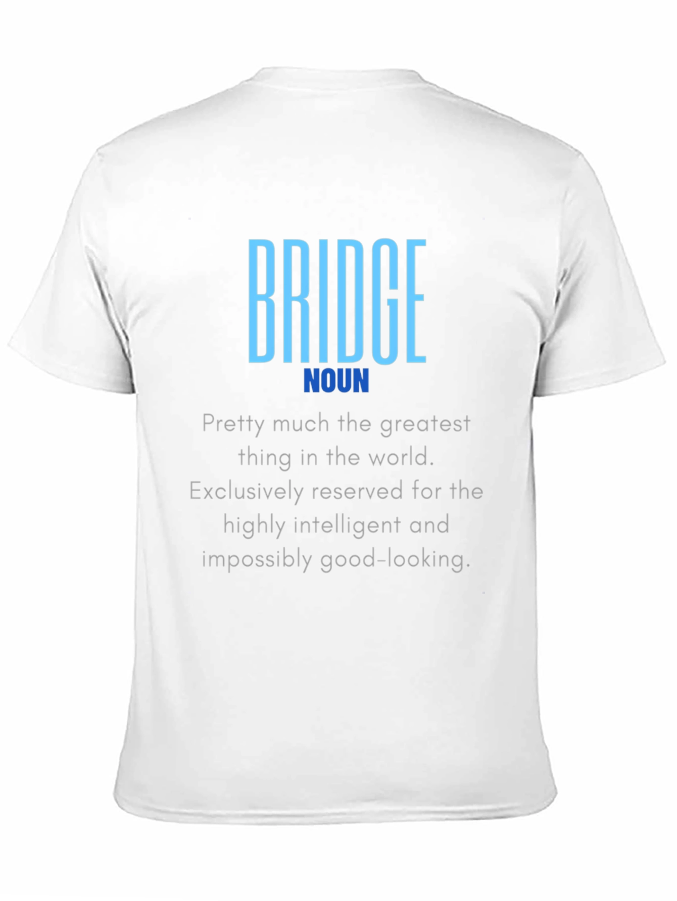 Bridge Noun Definition T-Shirt - Intelligent & Good-Looking