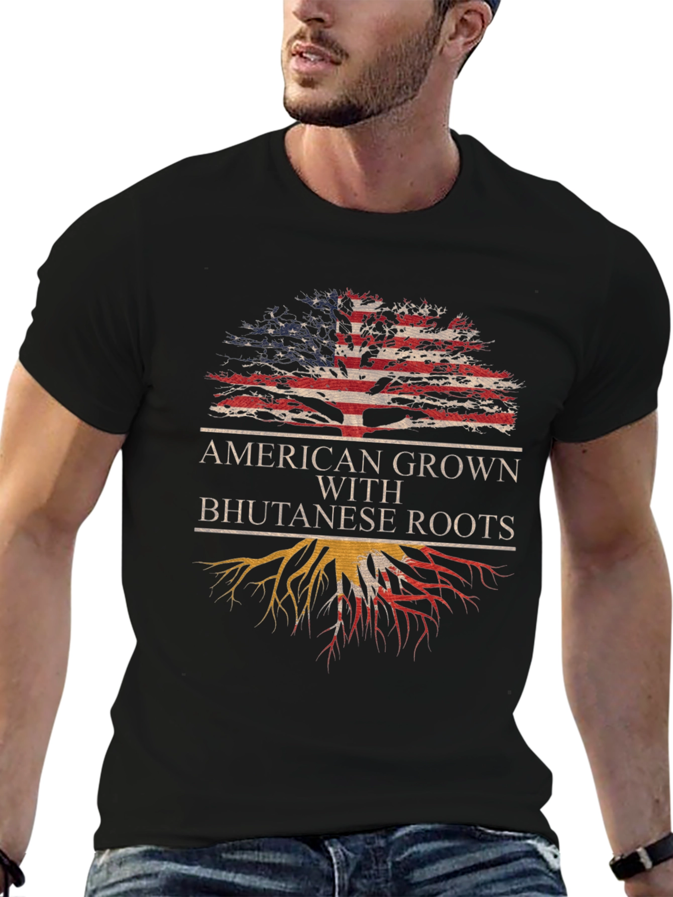 American Grown Bhutanese Roots T-Shirt
