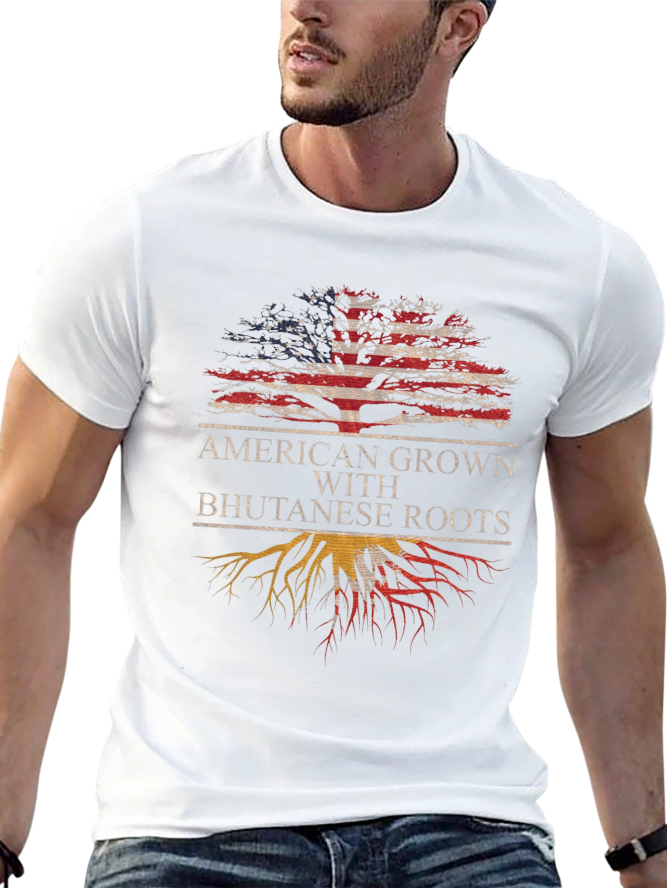 American Grown Bhutanese Roots T-Shirt