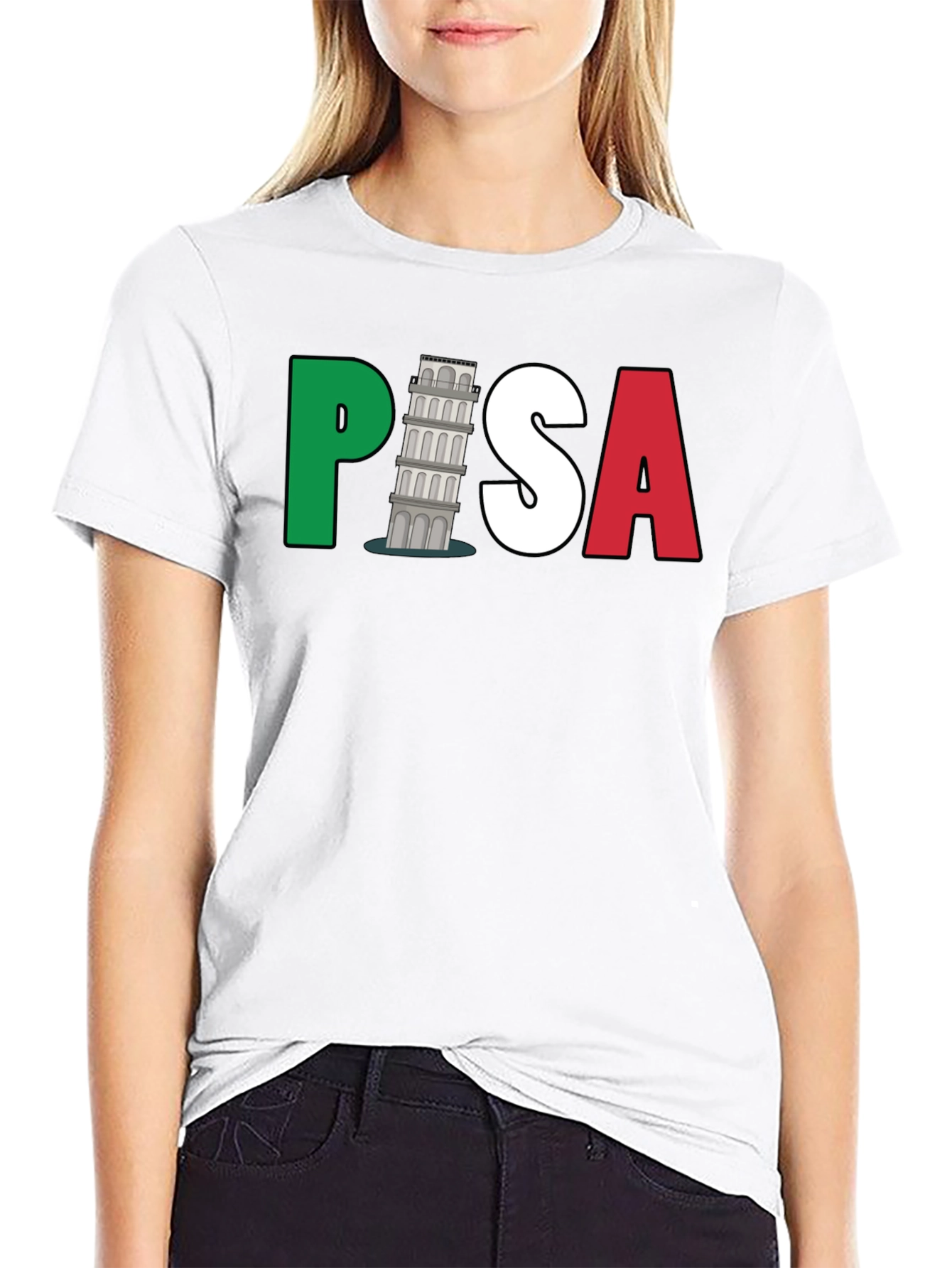 Italy Pisa Leaning Tower Graphic T-Shirt