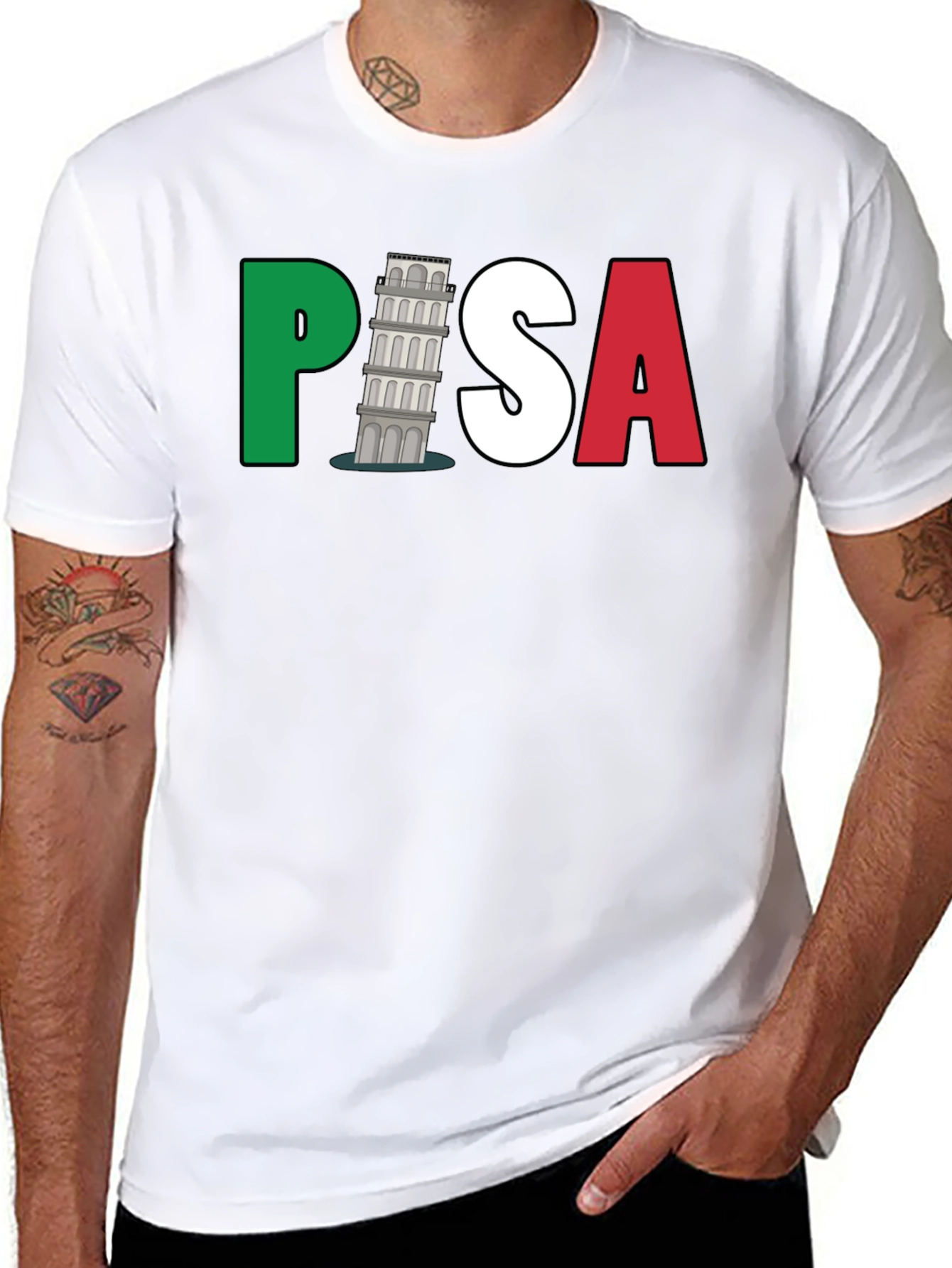 Italy Pisa Leaning Tower Graphic T-Shirt