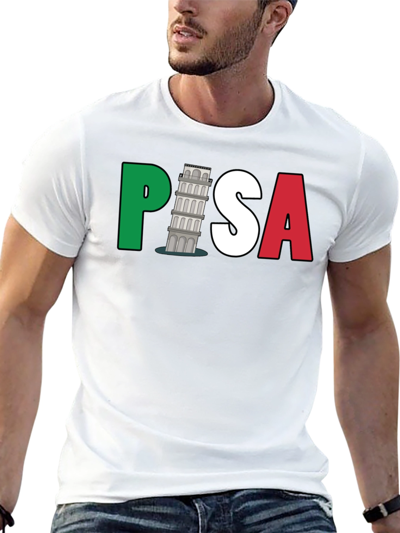 Italy Pisa Leaning Tower Graphic T-Shirt