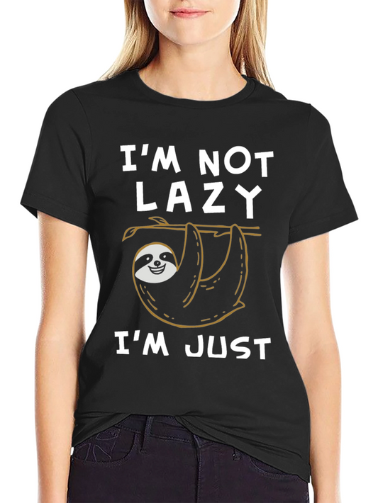 Funny Sloth T-Shirt - Im Not Lazy Im Just Hanging Out!