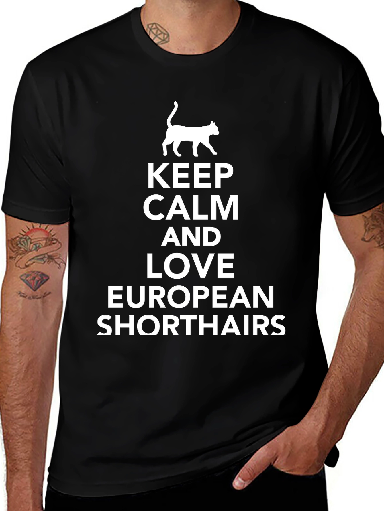 Keep Calm & Love European Shorthairs T-Shirt