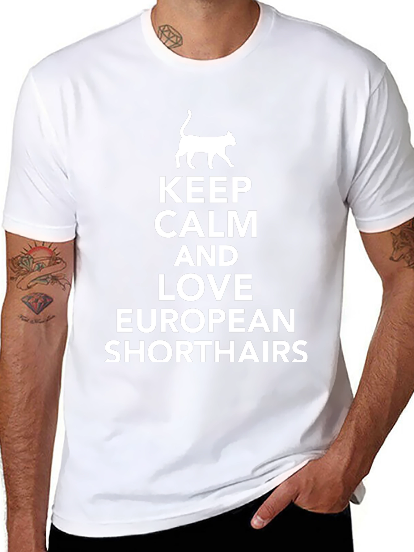 Keep Calm & Love European Shorthairs T-Shirt