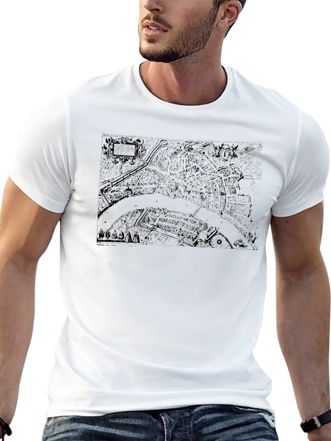 Black Map Graphic Tee