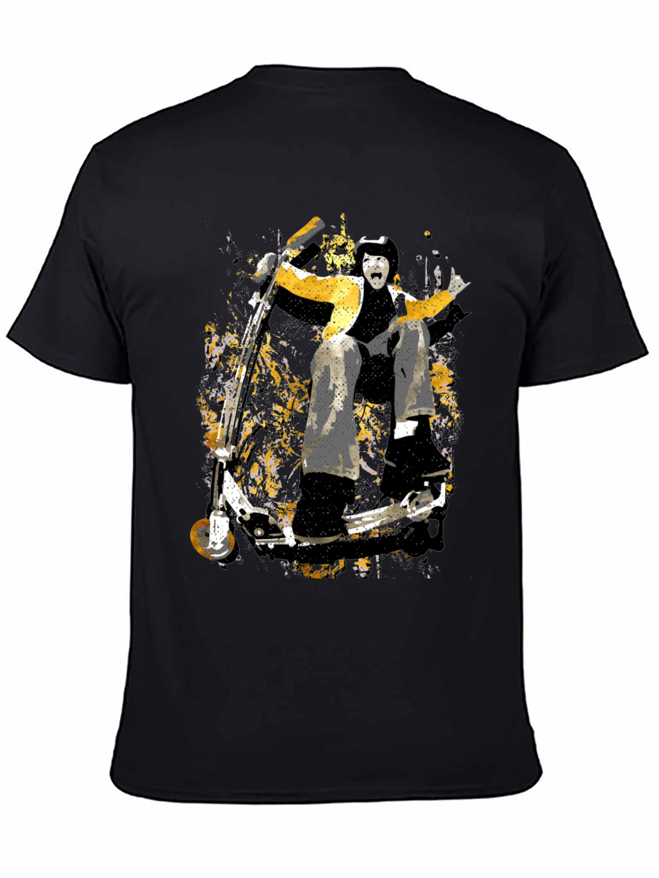 Stunt Rider Graphic Tee - Black Cotton T-Shirt