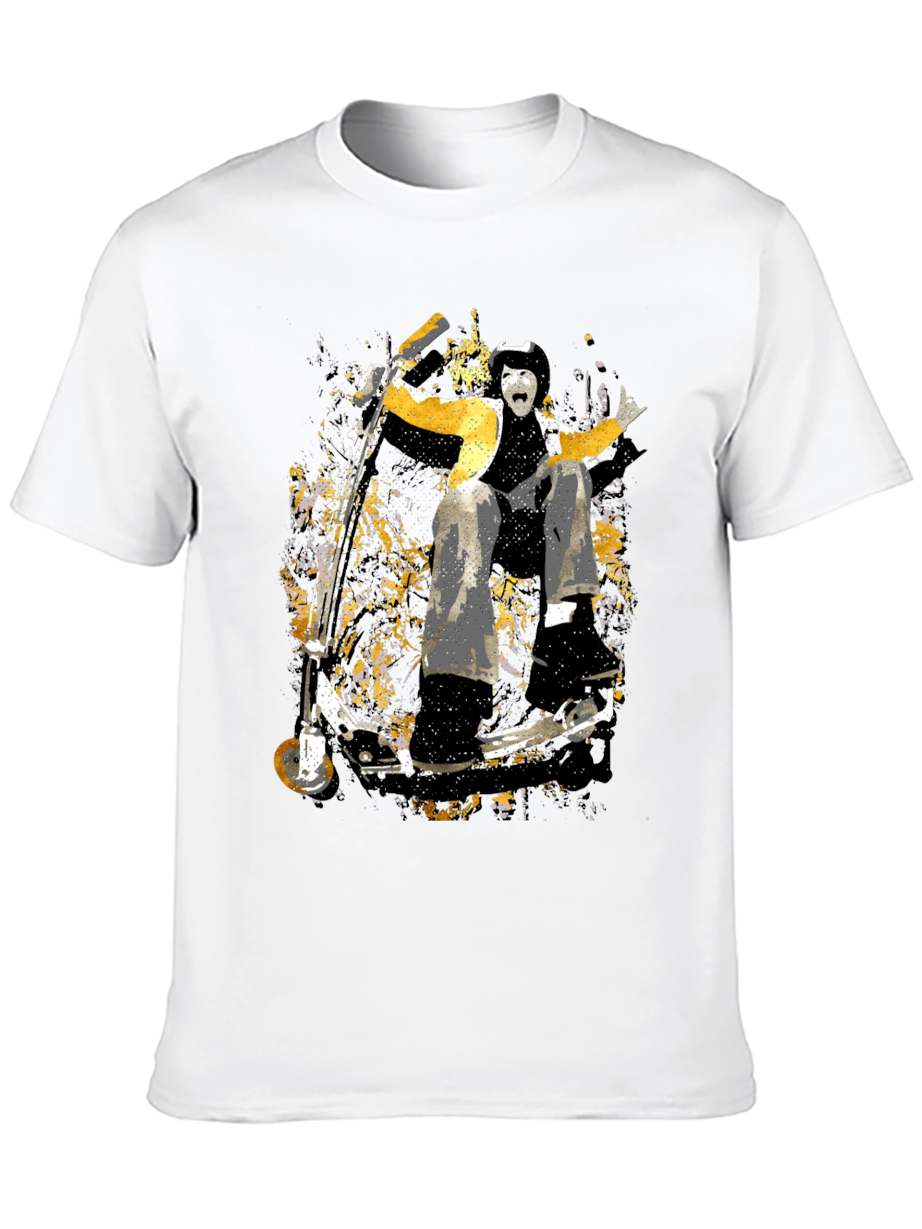 Stunt Rider Graphic Tee - Black Cotton T-Shirt