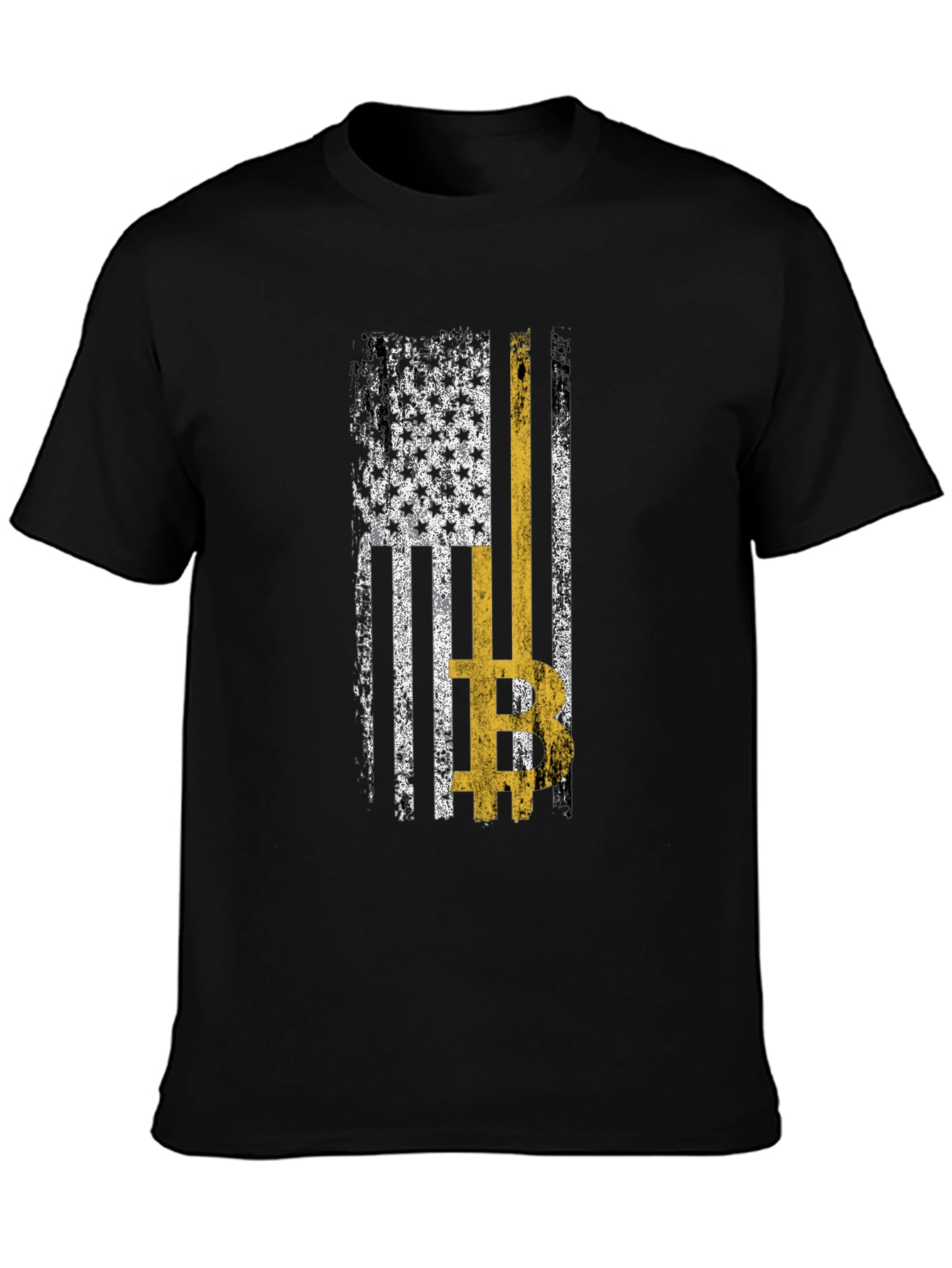Bitcoin USA Flag Graphic Tee - Crypto T-Shirt
