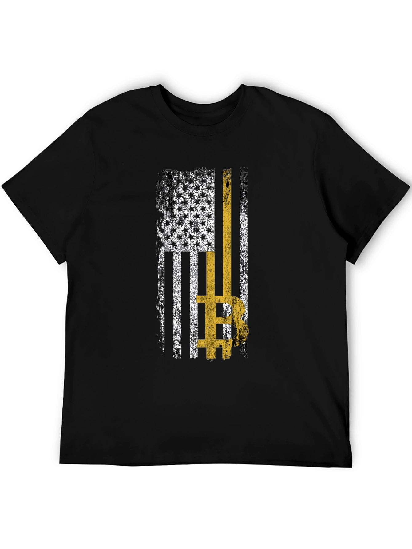 Bitcoin USA Flag Graphic Tee - Crypto T-Shirt