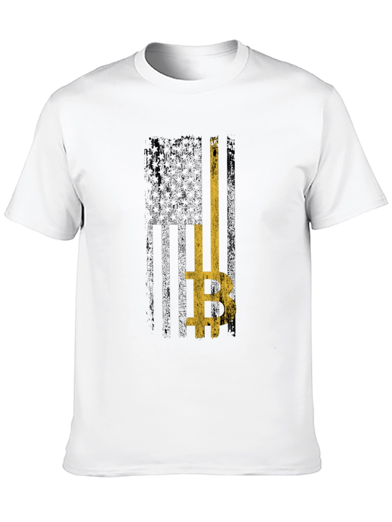 Bitcoin USA Flag Graphic Tee - Crypto T-Shirt