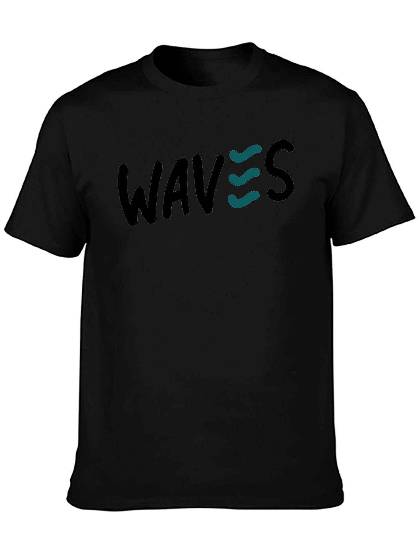 WAVES Graphic Print T-Shirt - Casual Style