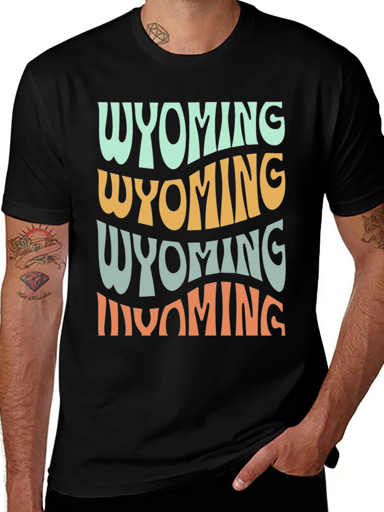 Retro Wyoming T-Shirt - Soft Cotton Graphic Tee