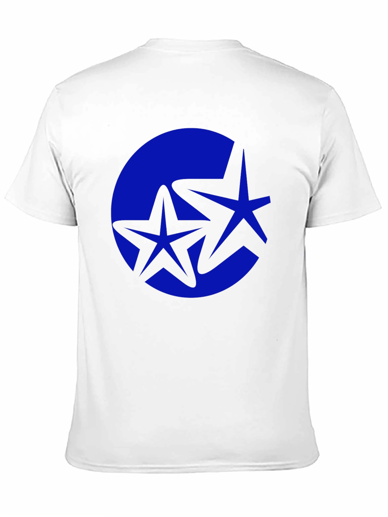 Stylish Black Tee with Blue Starburst Graphic
