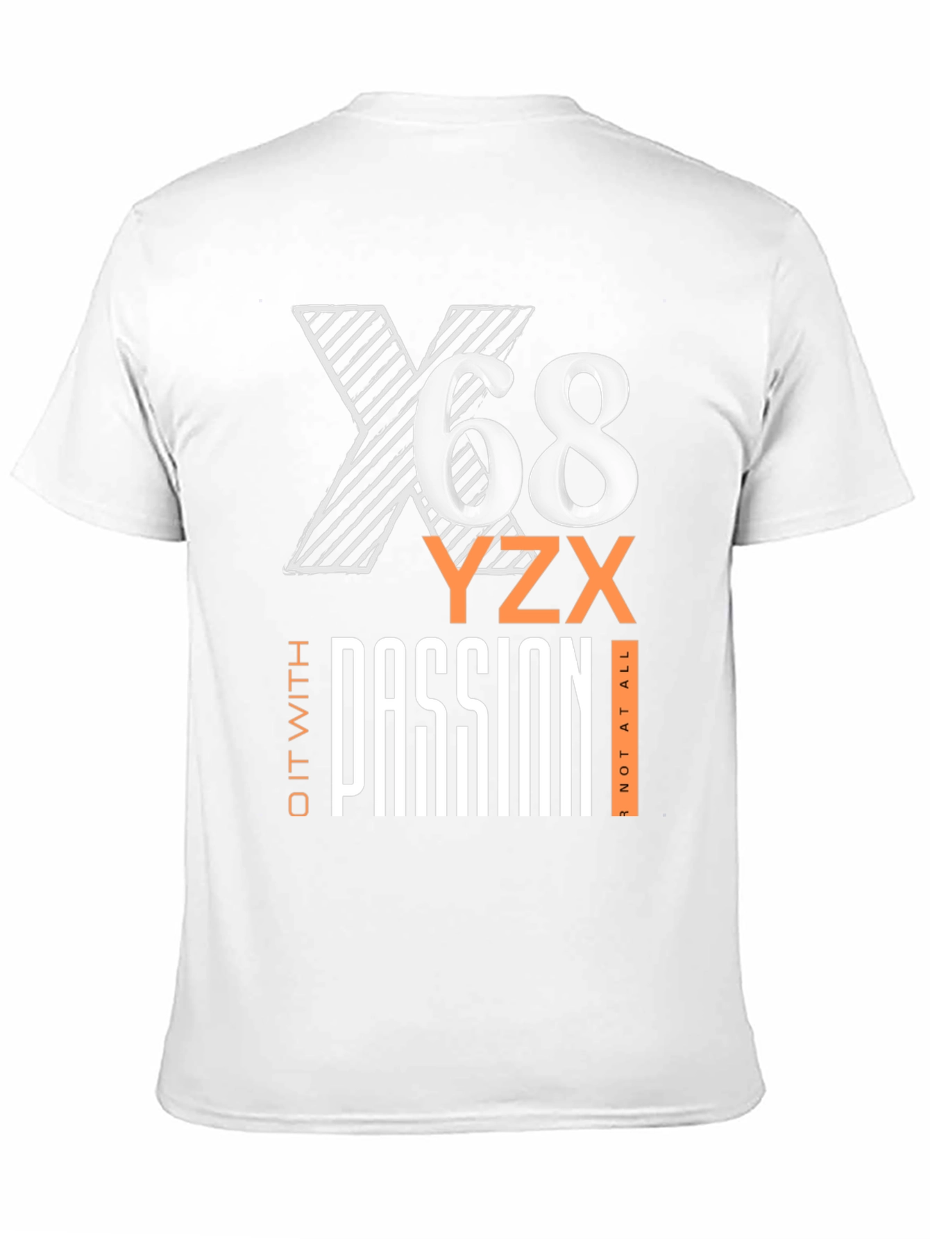 Mens Black Graphic T-Shirt - X68 Passion Tee