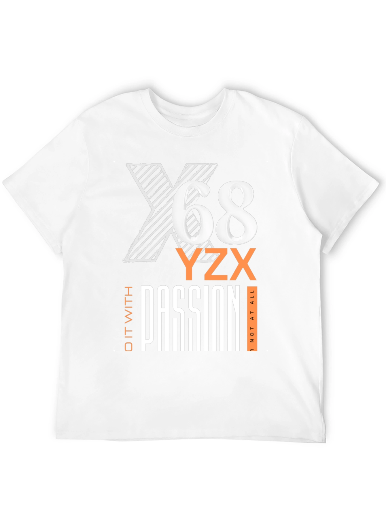 Mens Black Graphic T-Shirt - X68 Passion Tee
