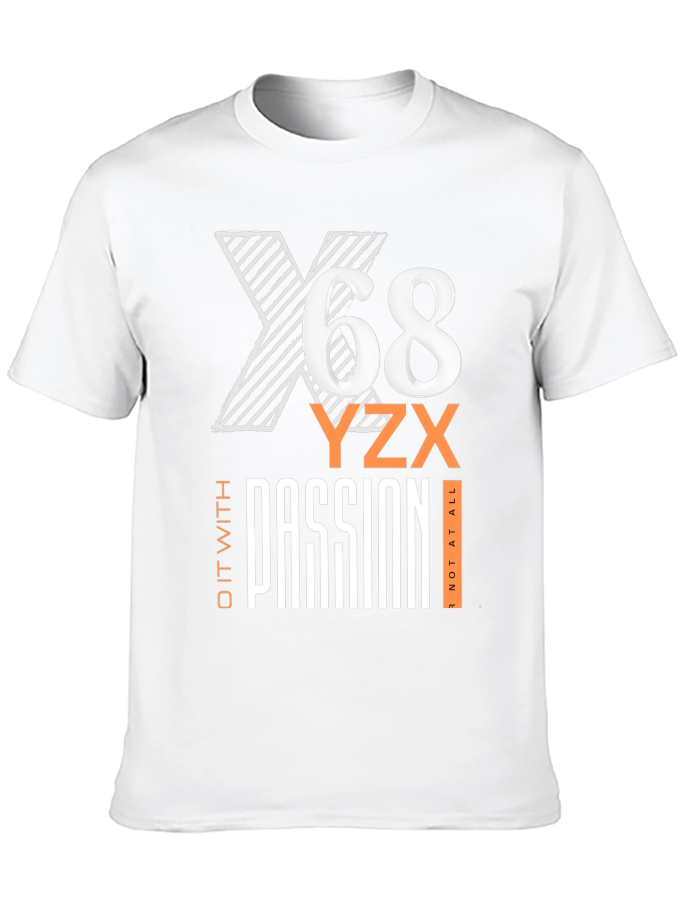 Mens Black Graphic T-Shirt - X68 Passion Tee