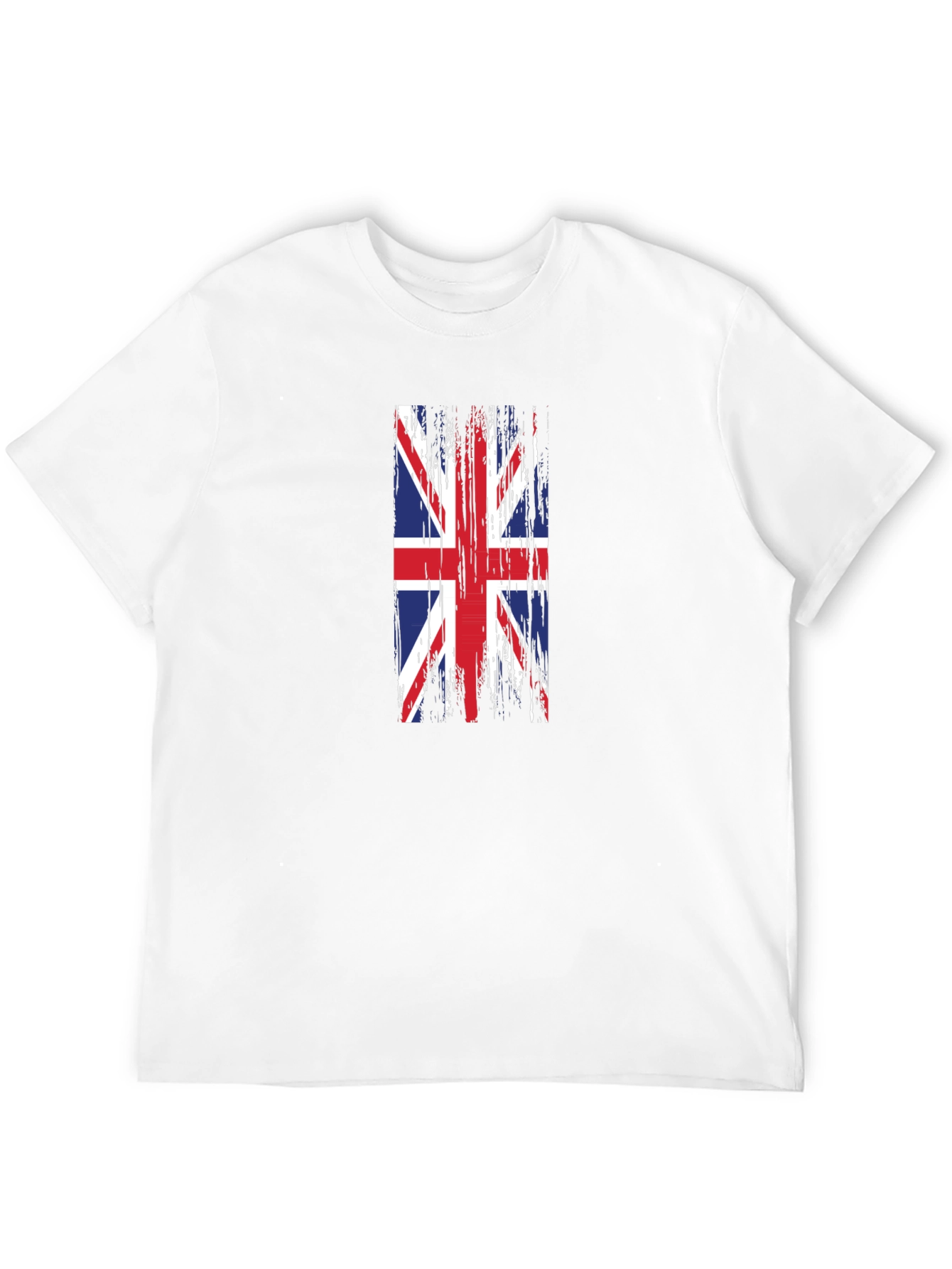 Union Jack Flag Distressed Black T-Shirt