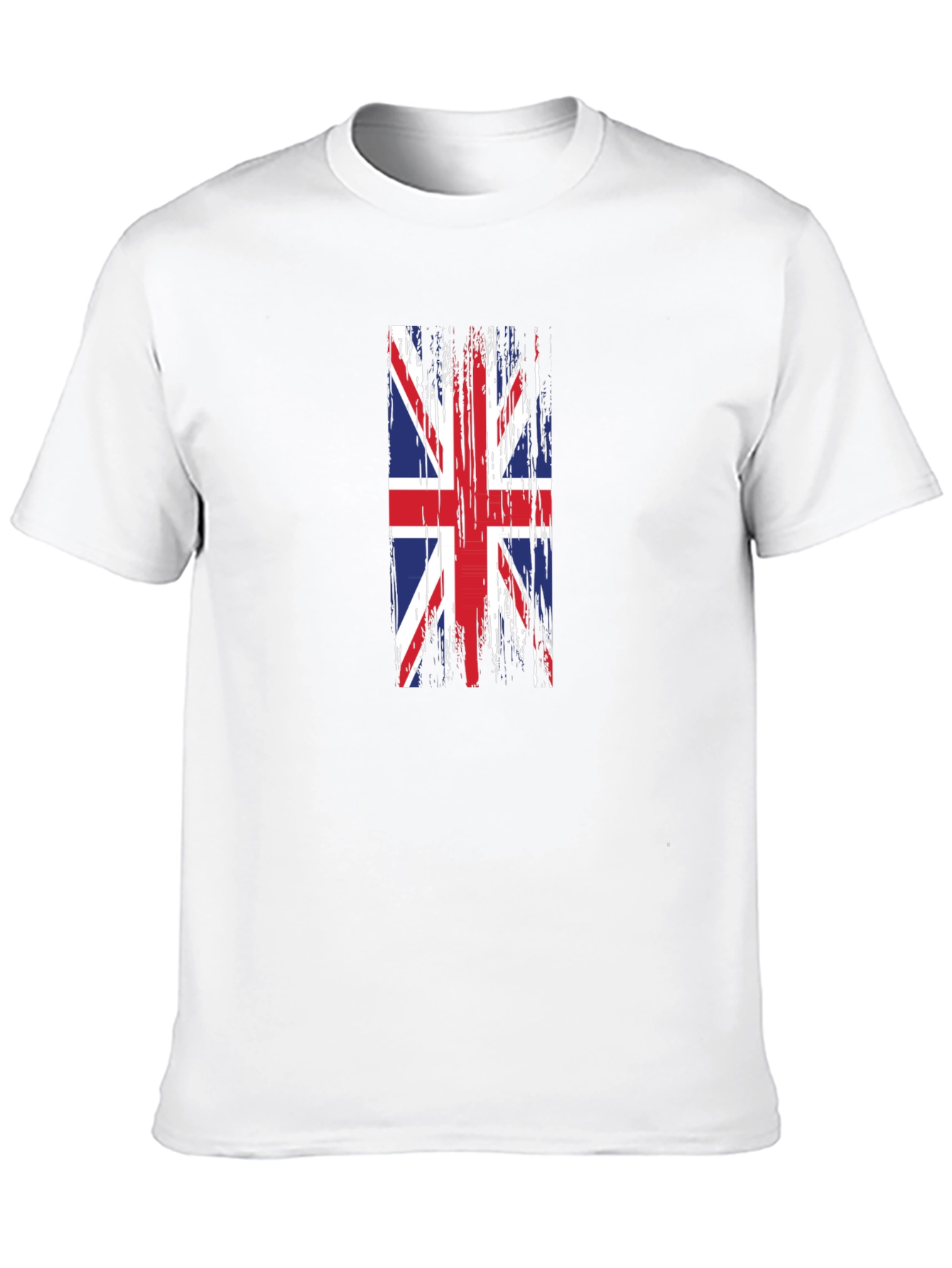 Union Jack Flag Distressed Black T-Shirt