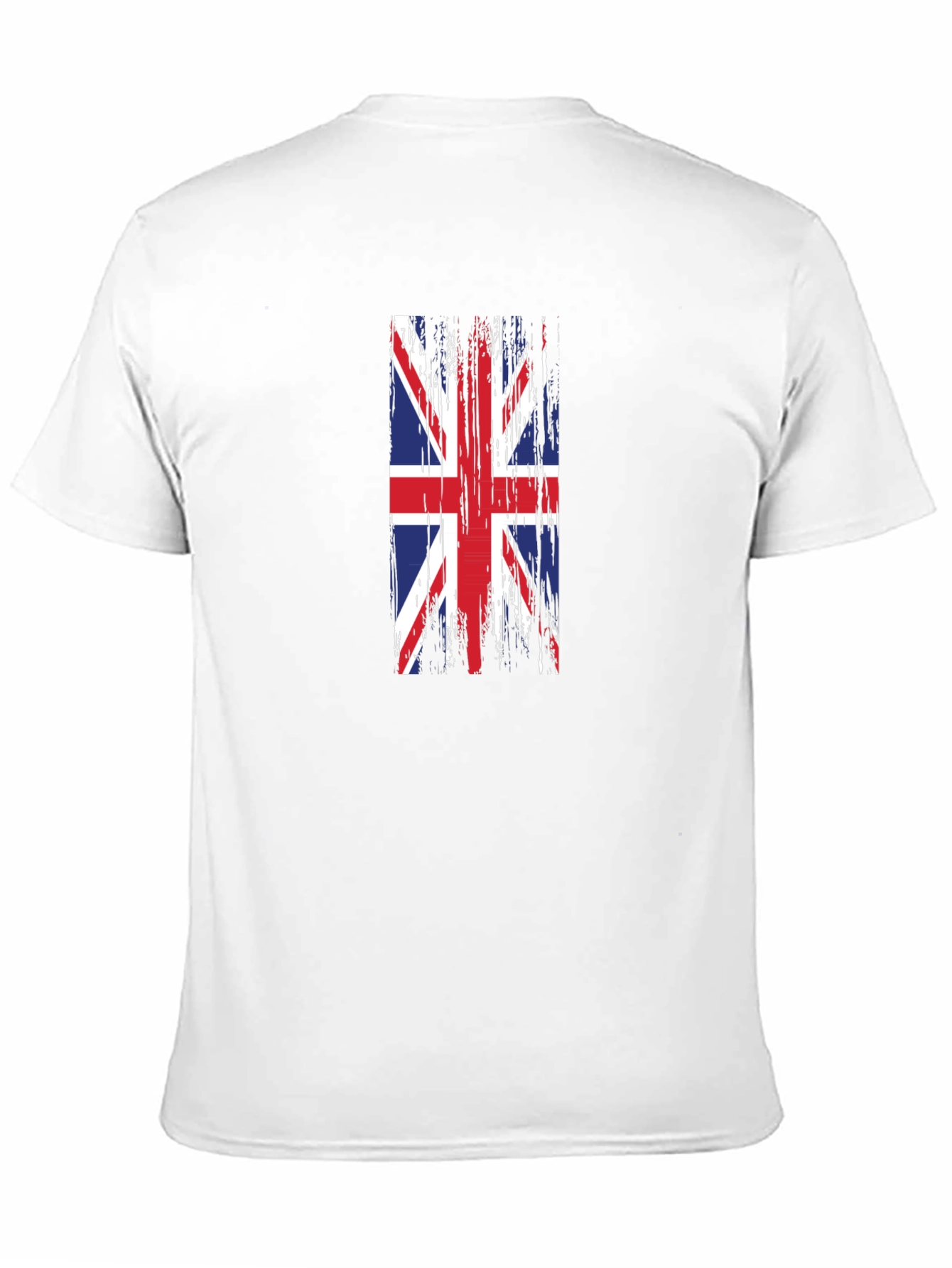 Union Jack Flag Distressed Black T-Shirt