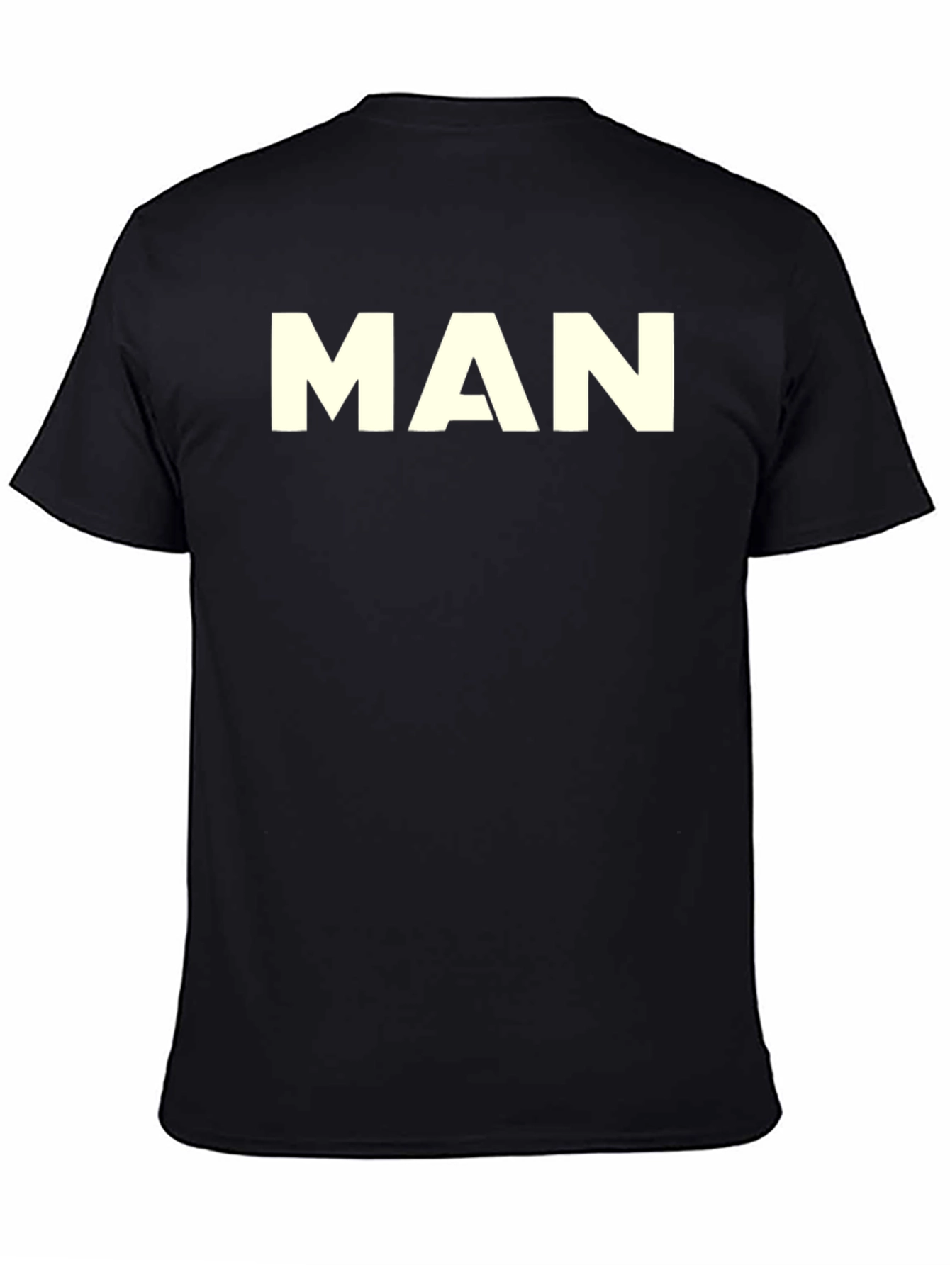 Mens Black T-Shirt - Bold MAN Graphic