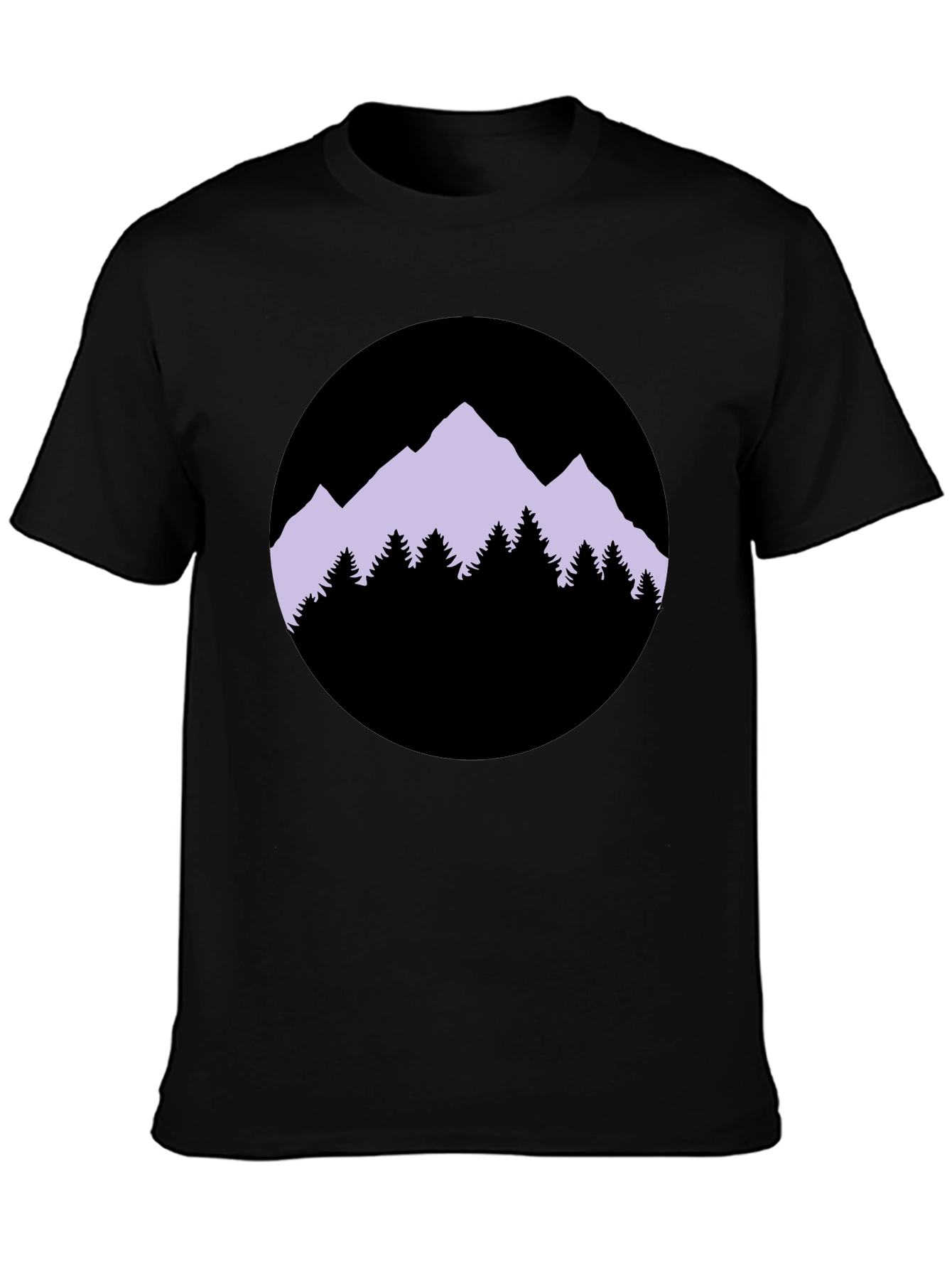 Mountain Silhouette Graphic Tee - Black