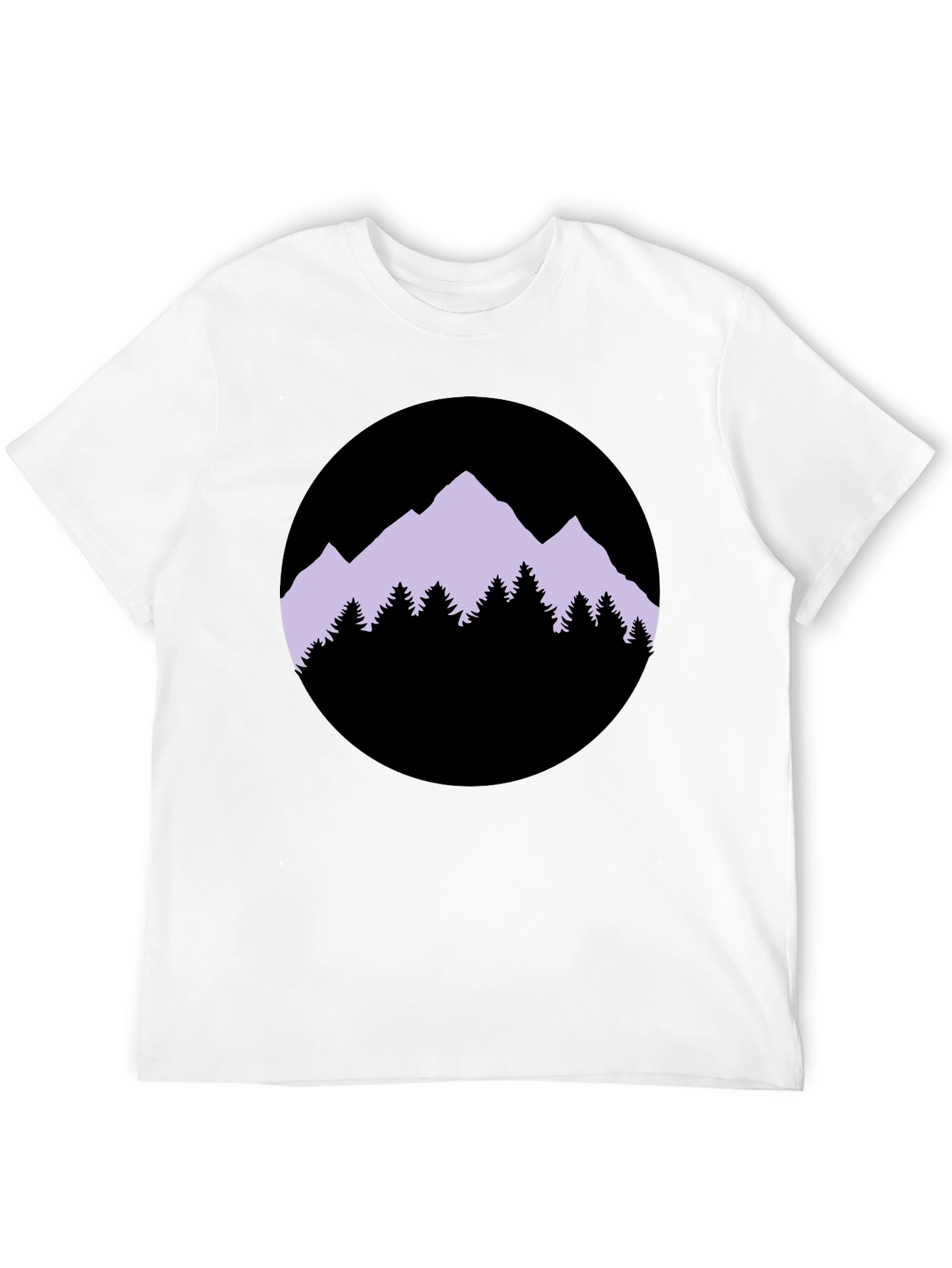 Mountain Silhouette Graphic Tee - Black