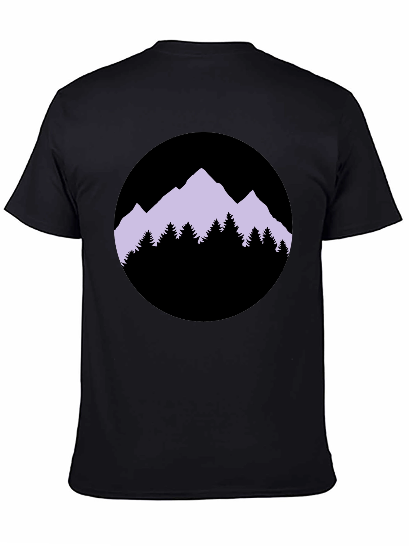 Mountain Silhouette Graphic Tee - Black