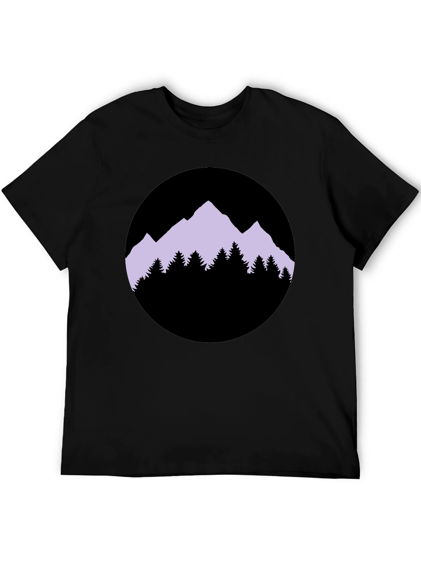 Mountain Silhouette Graphic Tee - Black