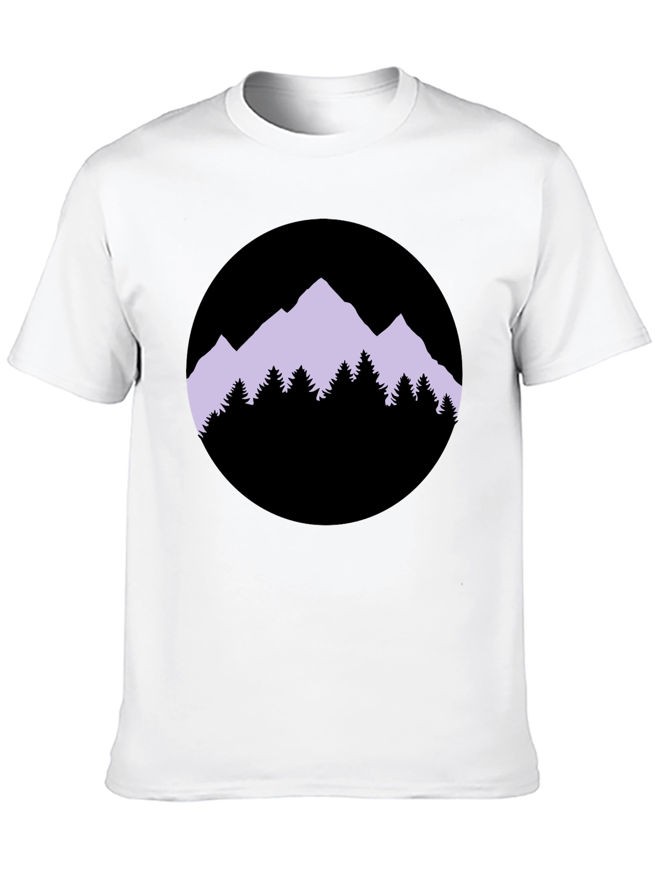 Mountain Silhouette Graphic Tee - Black