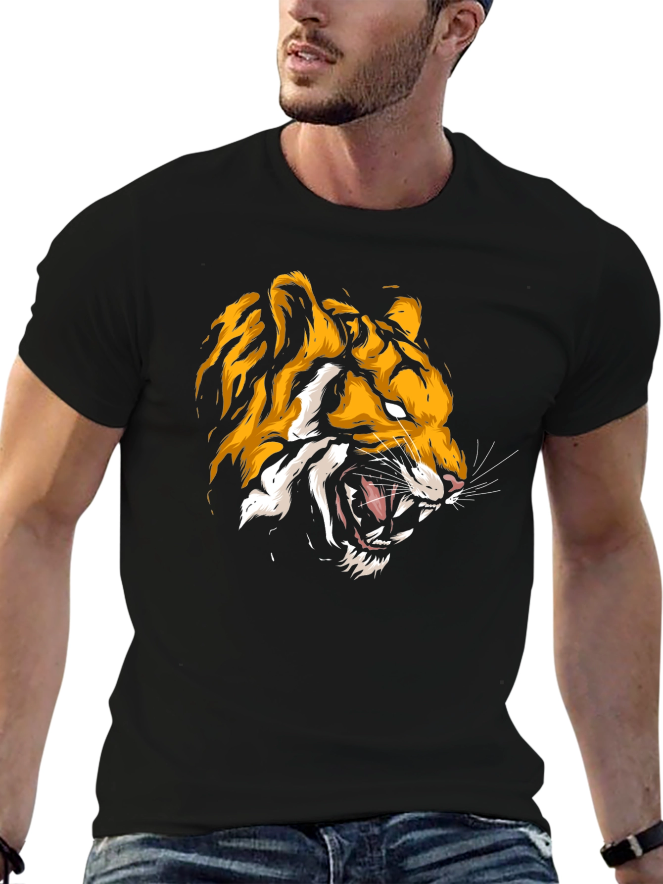 Bold Tiger Graphic Tee - Fierce Style