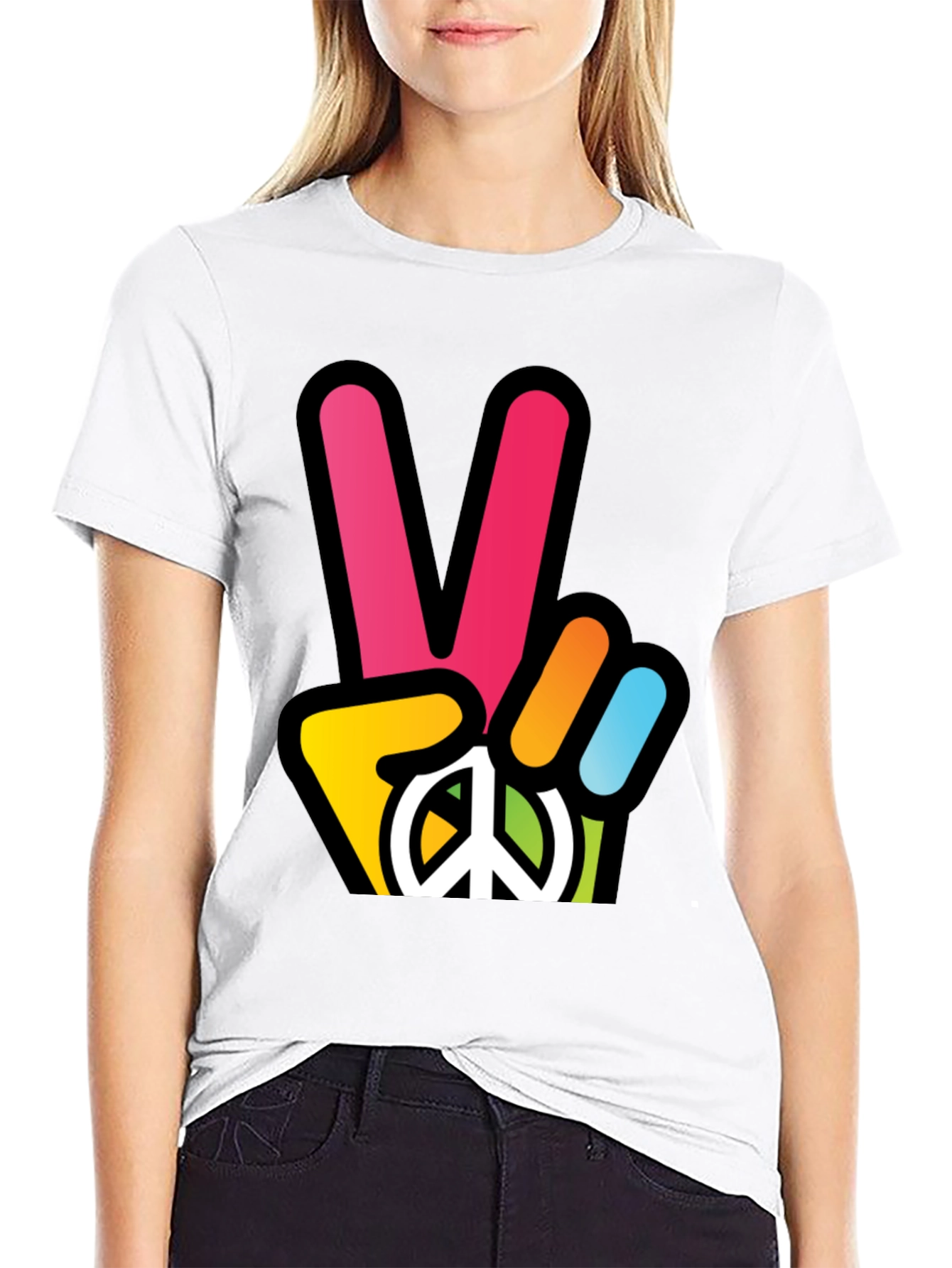 Peace Sign T-Shirt - Retro Style
