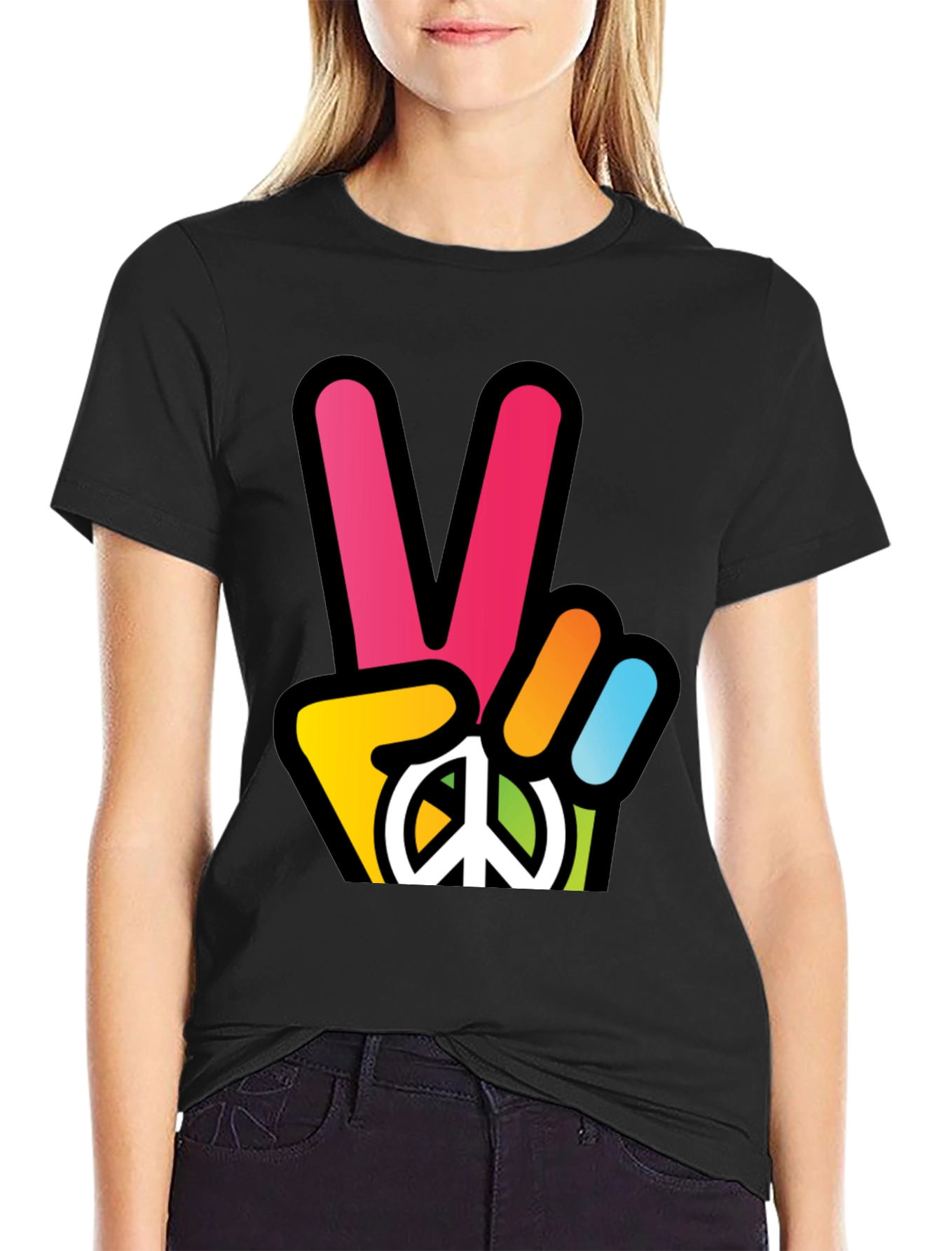 Peace Sign T-Shirt - Retro Style