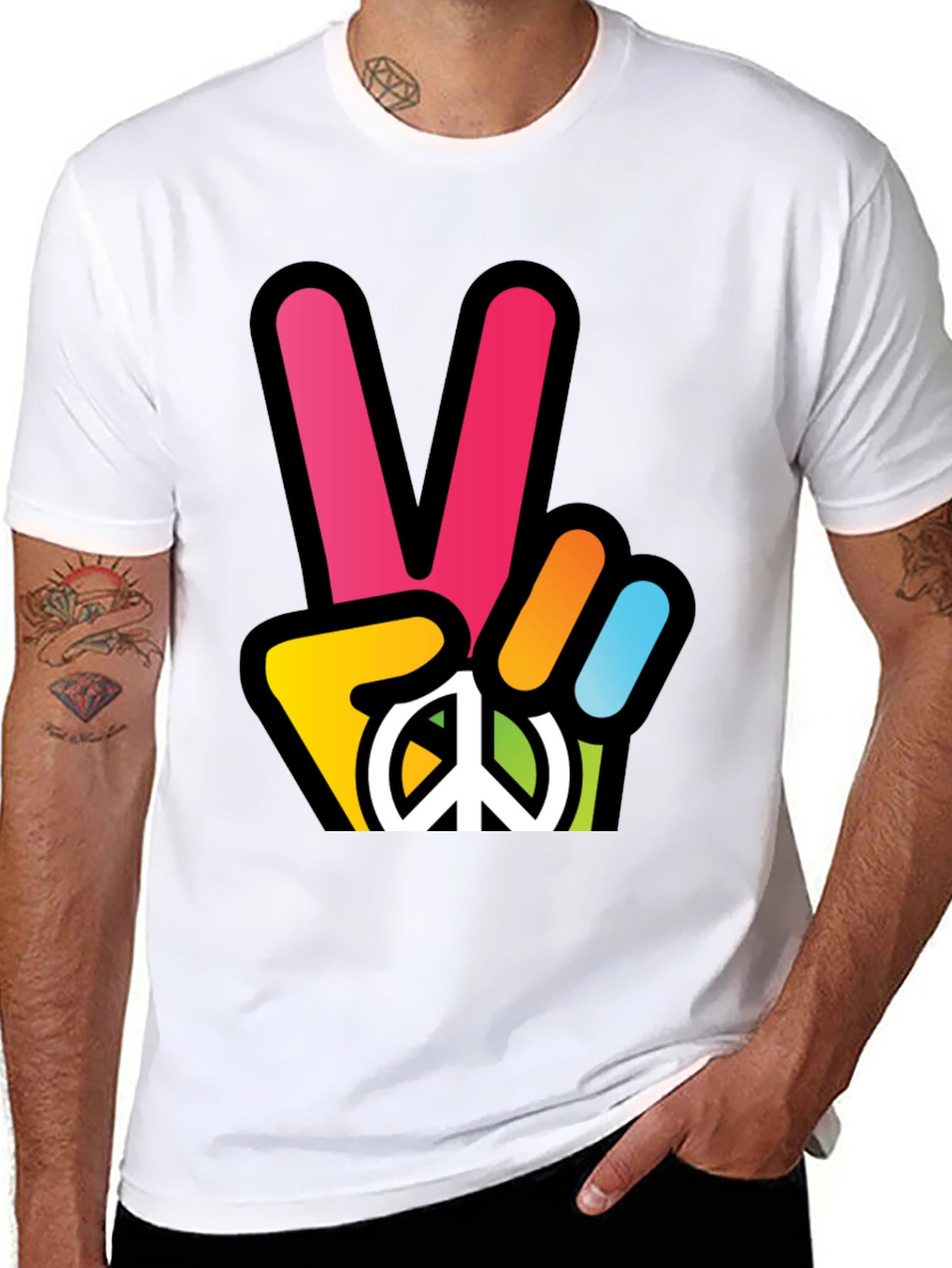 Peace Sign T-Shirt - Retro Style