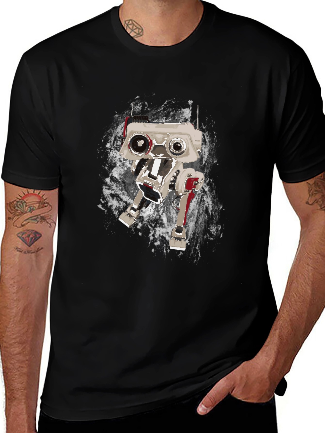Droid Graphic Tee - Sci-Fi Robot Design