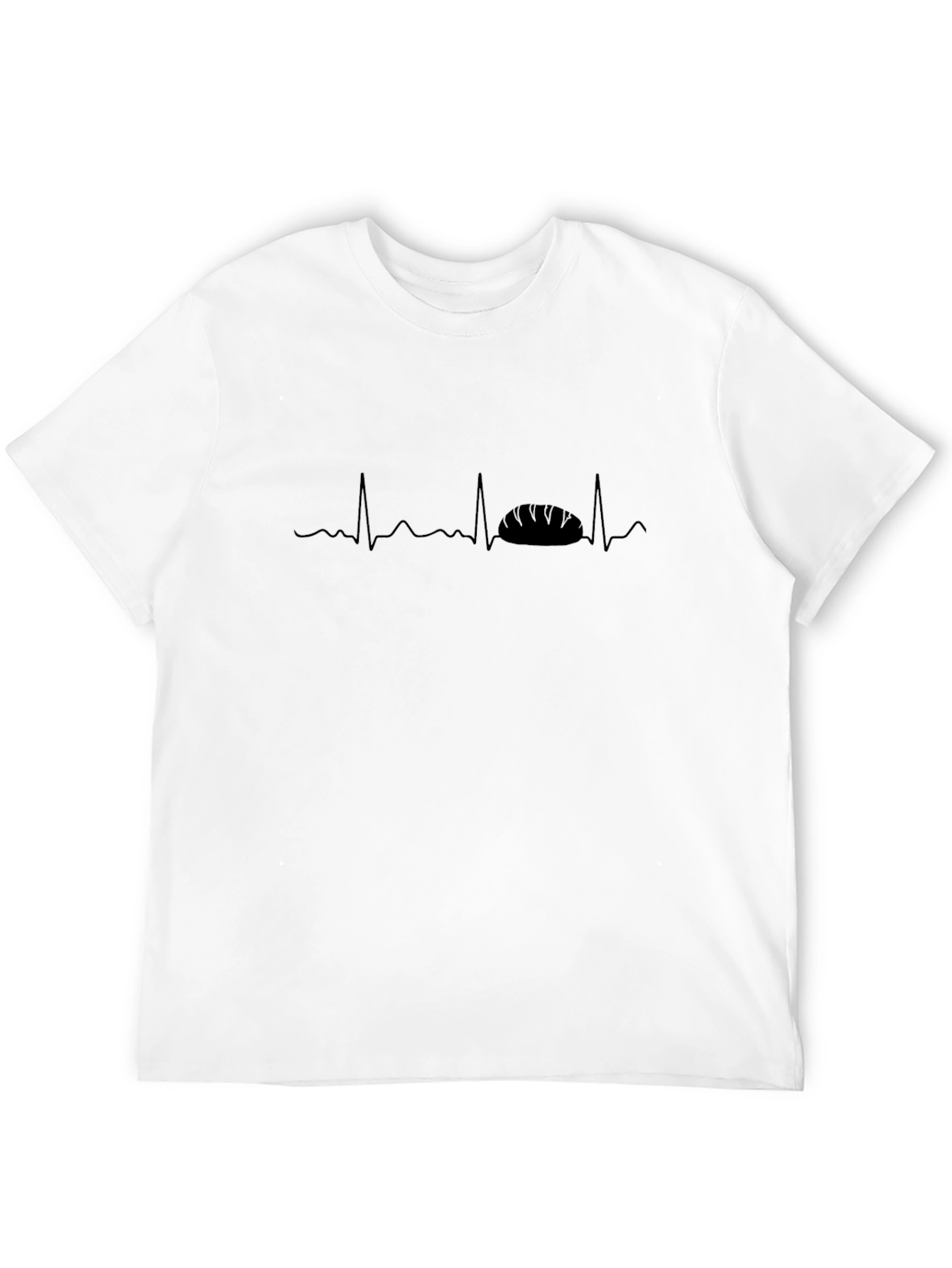 Bread Lovers ECG T-Shirt - Heartbeat Loaf Graphic Tee