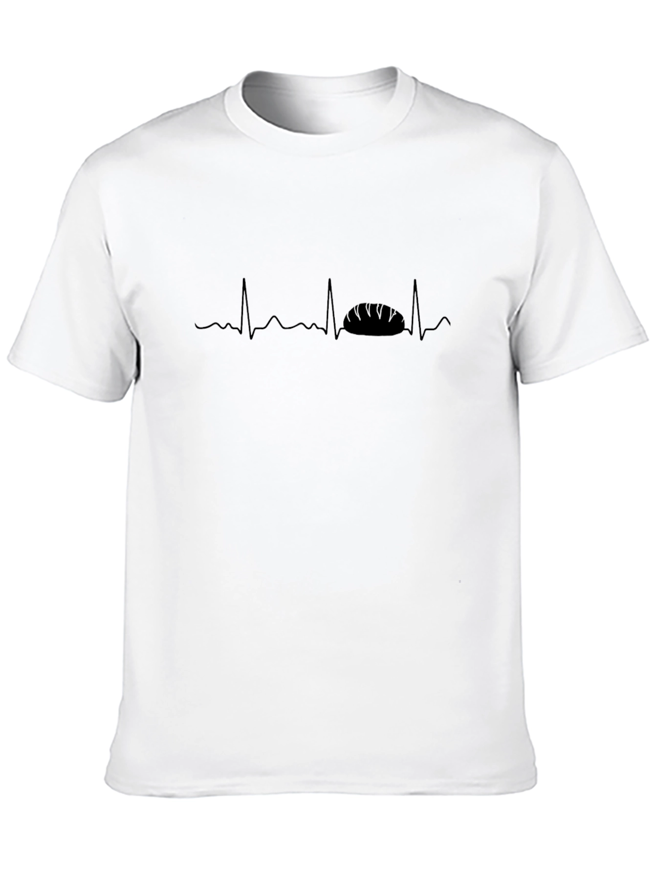 Bread Lovers ECG T-Shirt - Heartbeat Loaf Graphic Tee