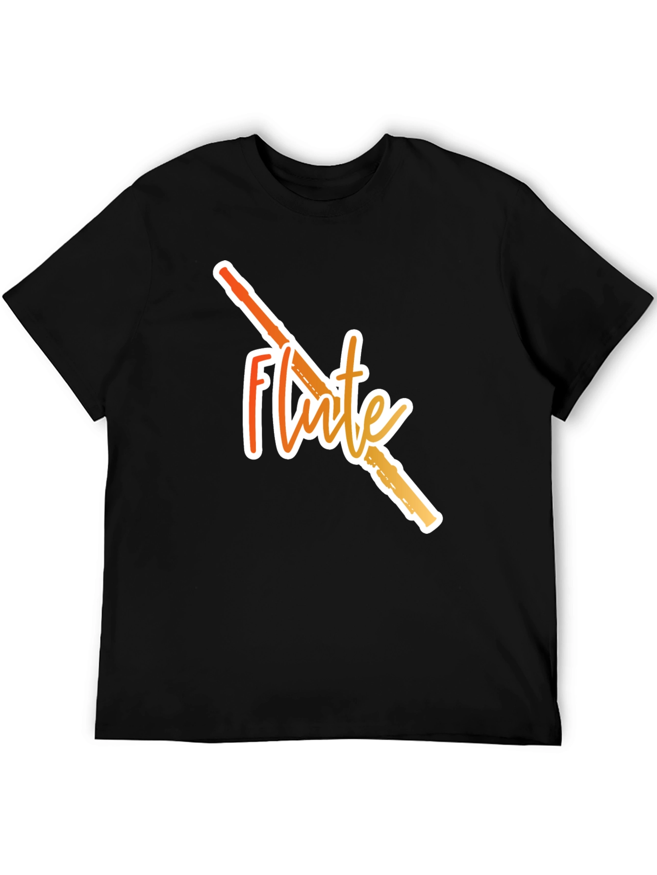 Flute Graphic Black T-Shirt