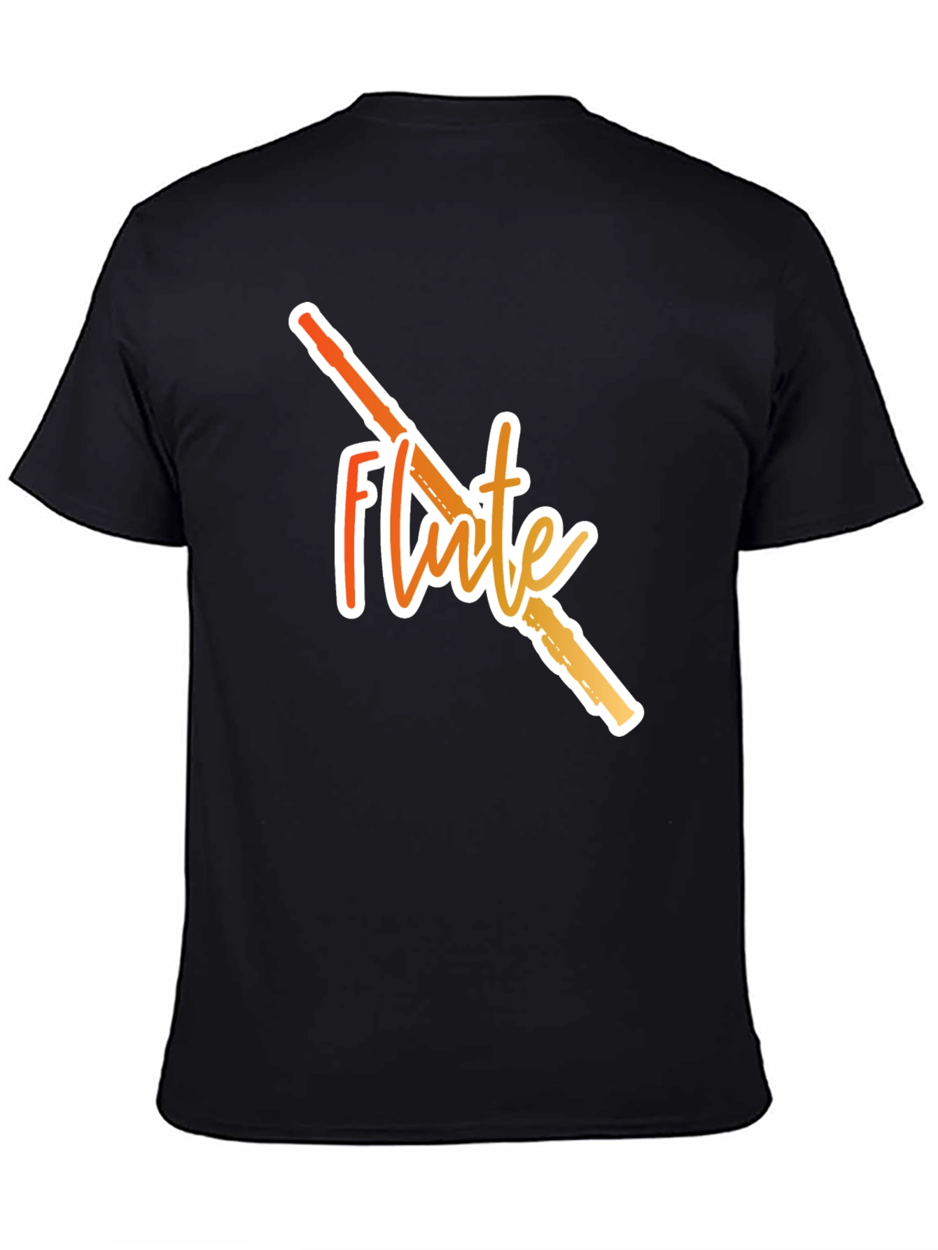 Flute Graphic Black T-Shirt