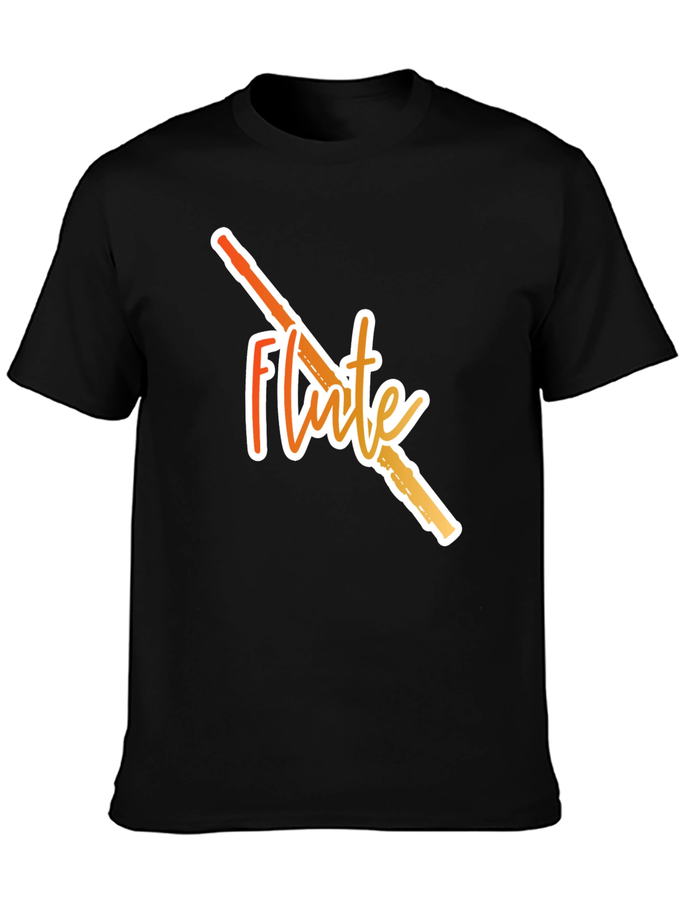 Flute Graphic Black T-Shirt