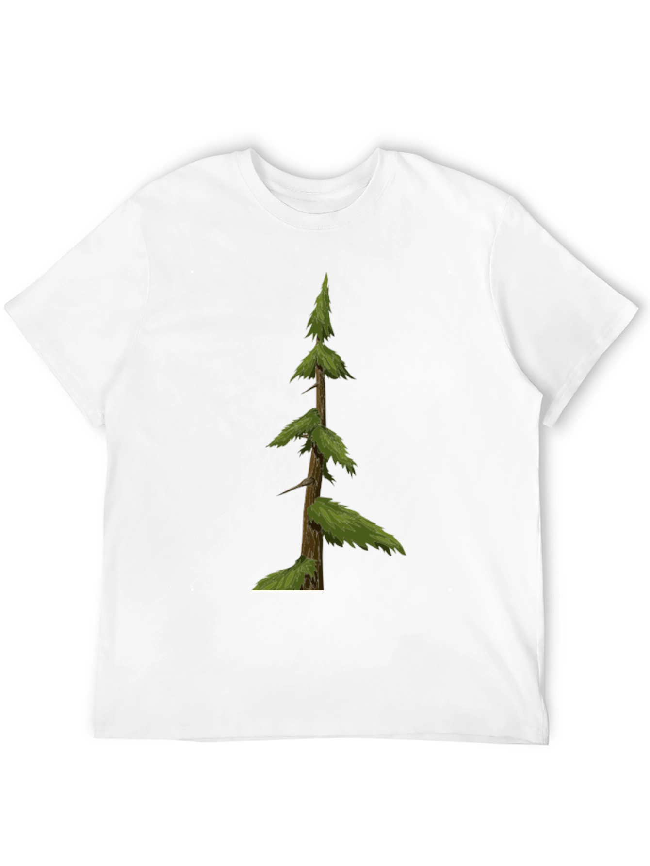 Evergreen Tree Graphic Tee - Nature Inspired Black Shirt