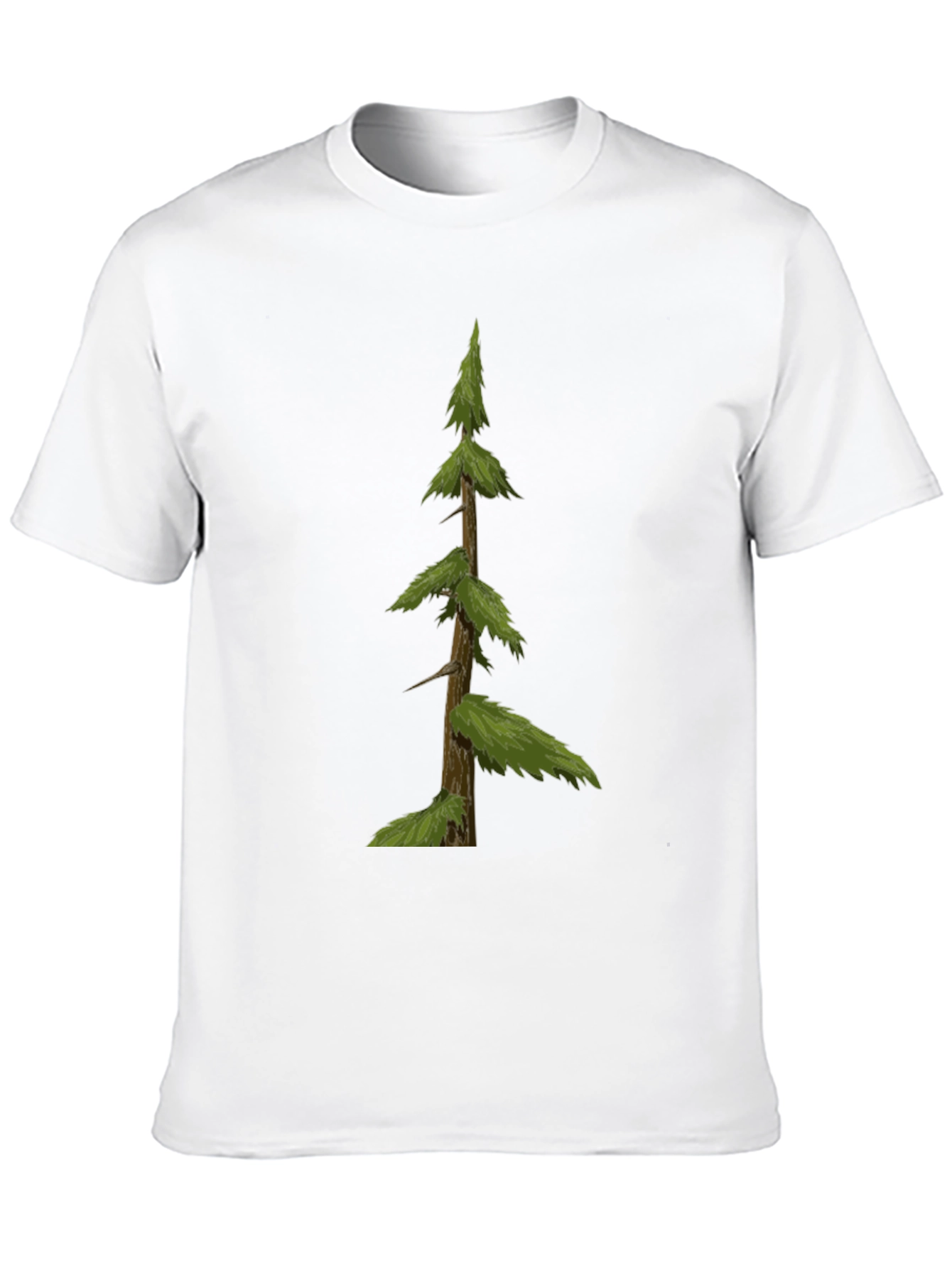 Evergreen Tree Graphic Tee - Nature Inspired Black Shirt