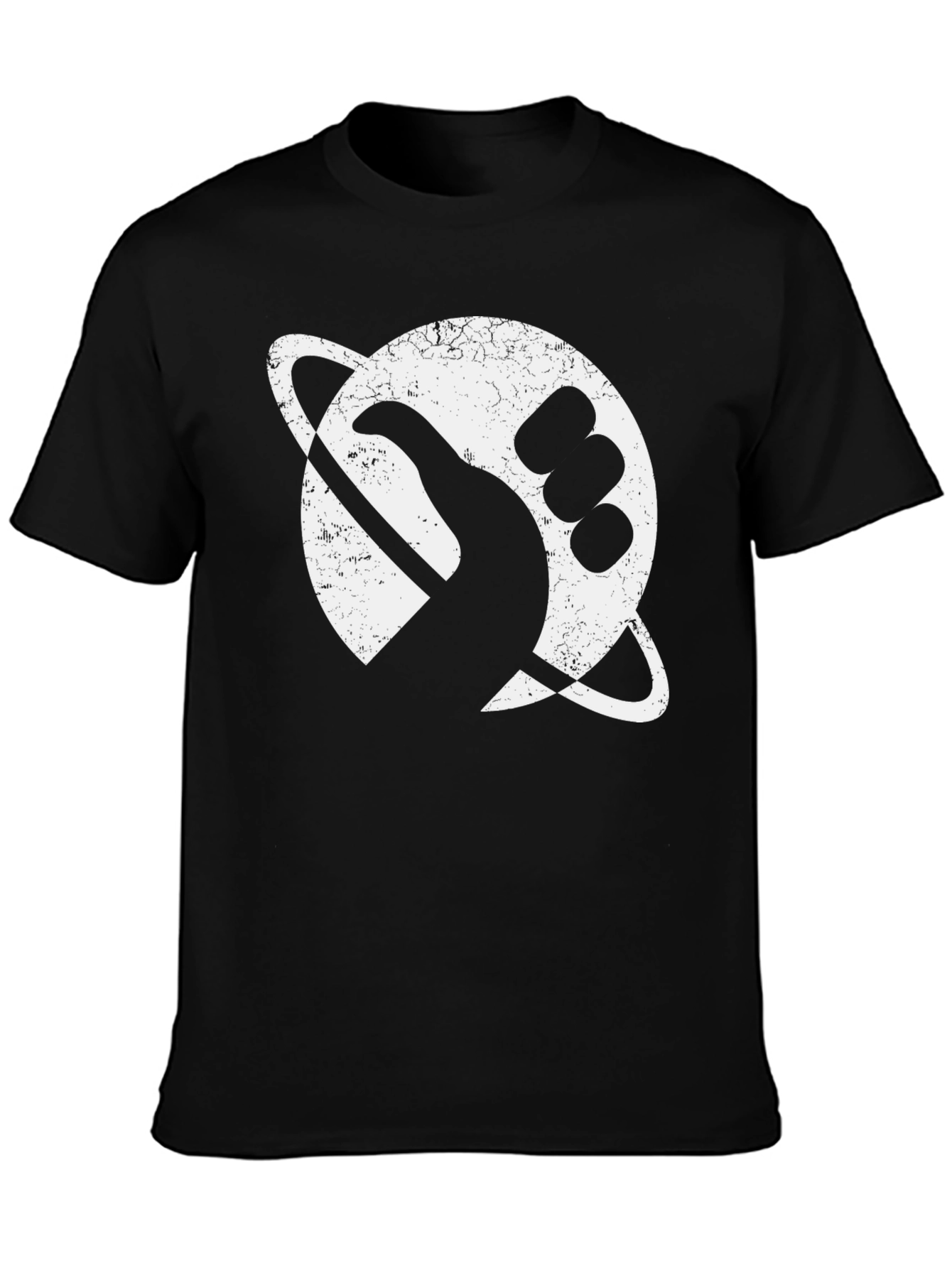 Retro Space Graphic T-Shirt - Black