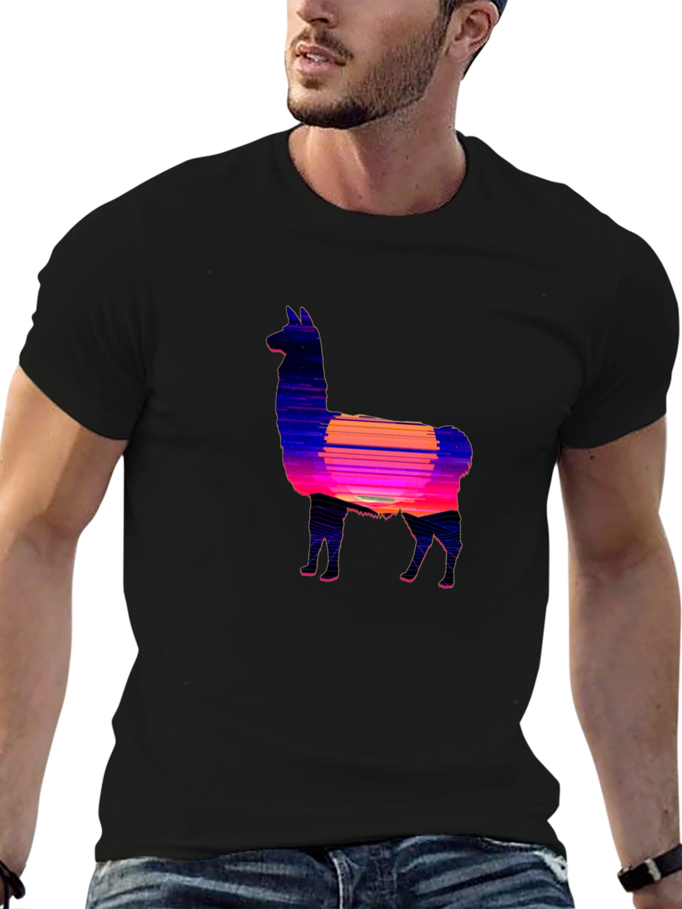 Llama Sunset Graphic Tee - Stylish Comfort