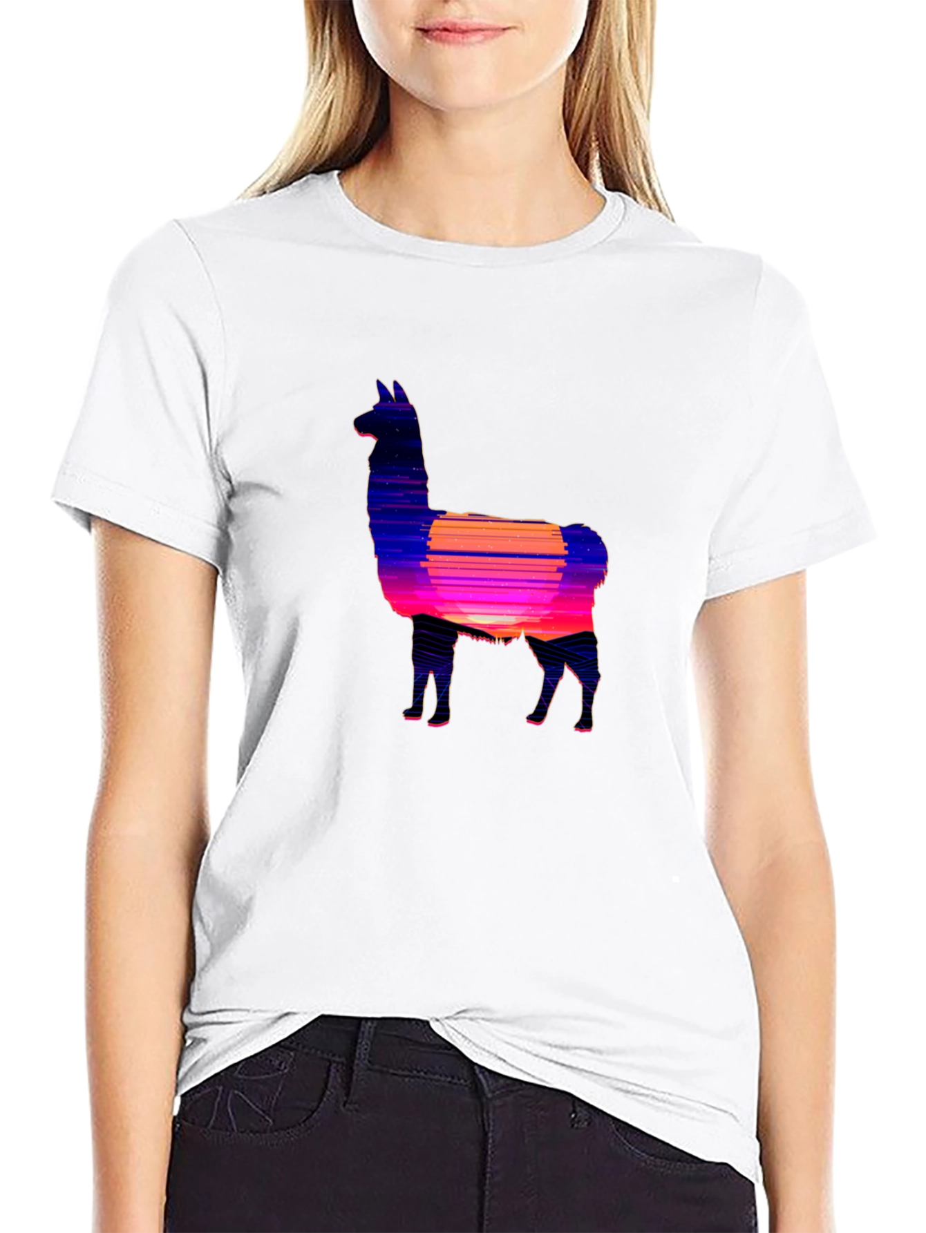 Llama Sunset Graphic Tee - Stylish Comfort