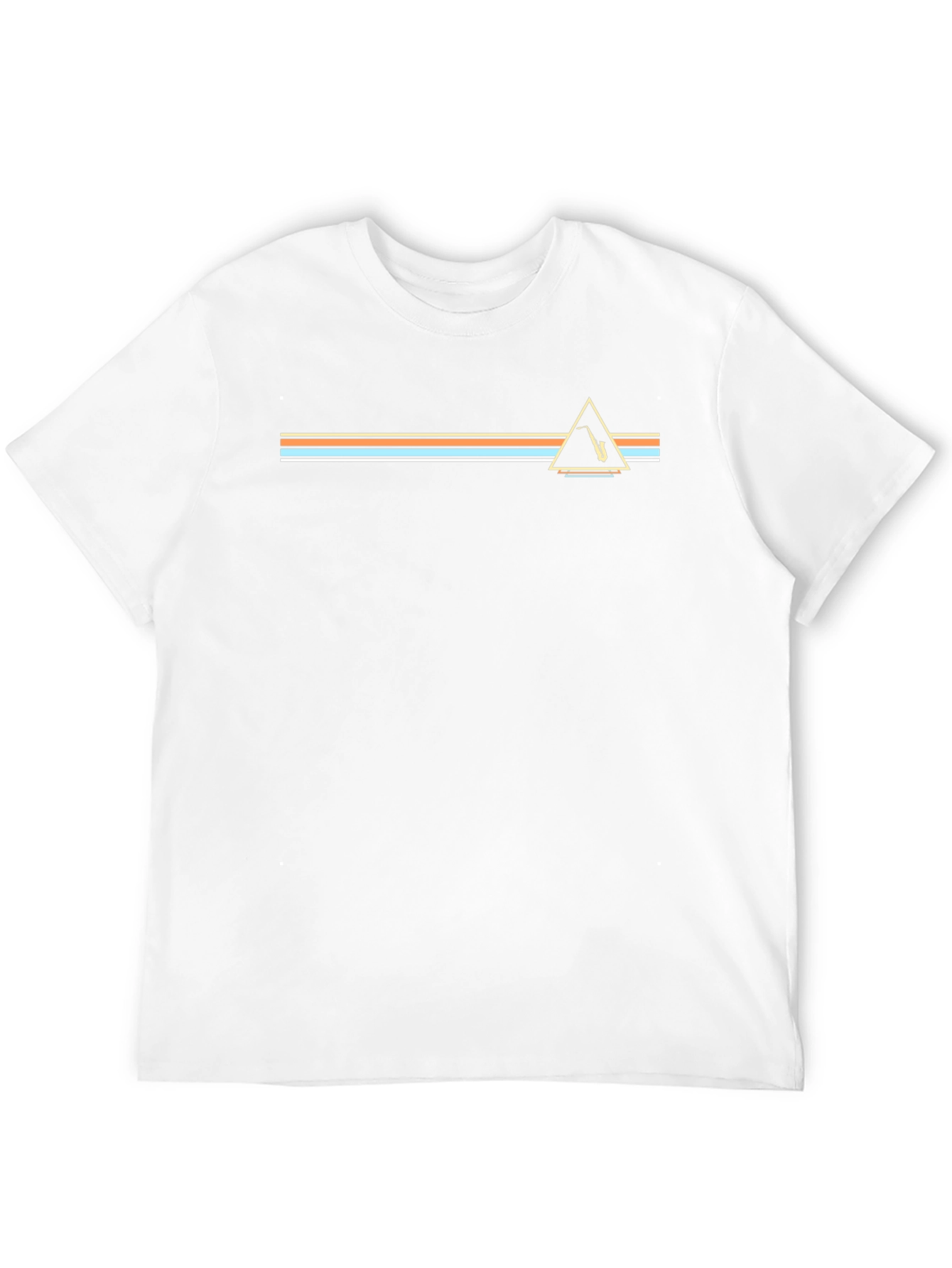 Retro Saxophone Triangle Graphic T-Shirt