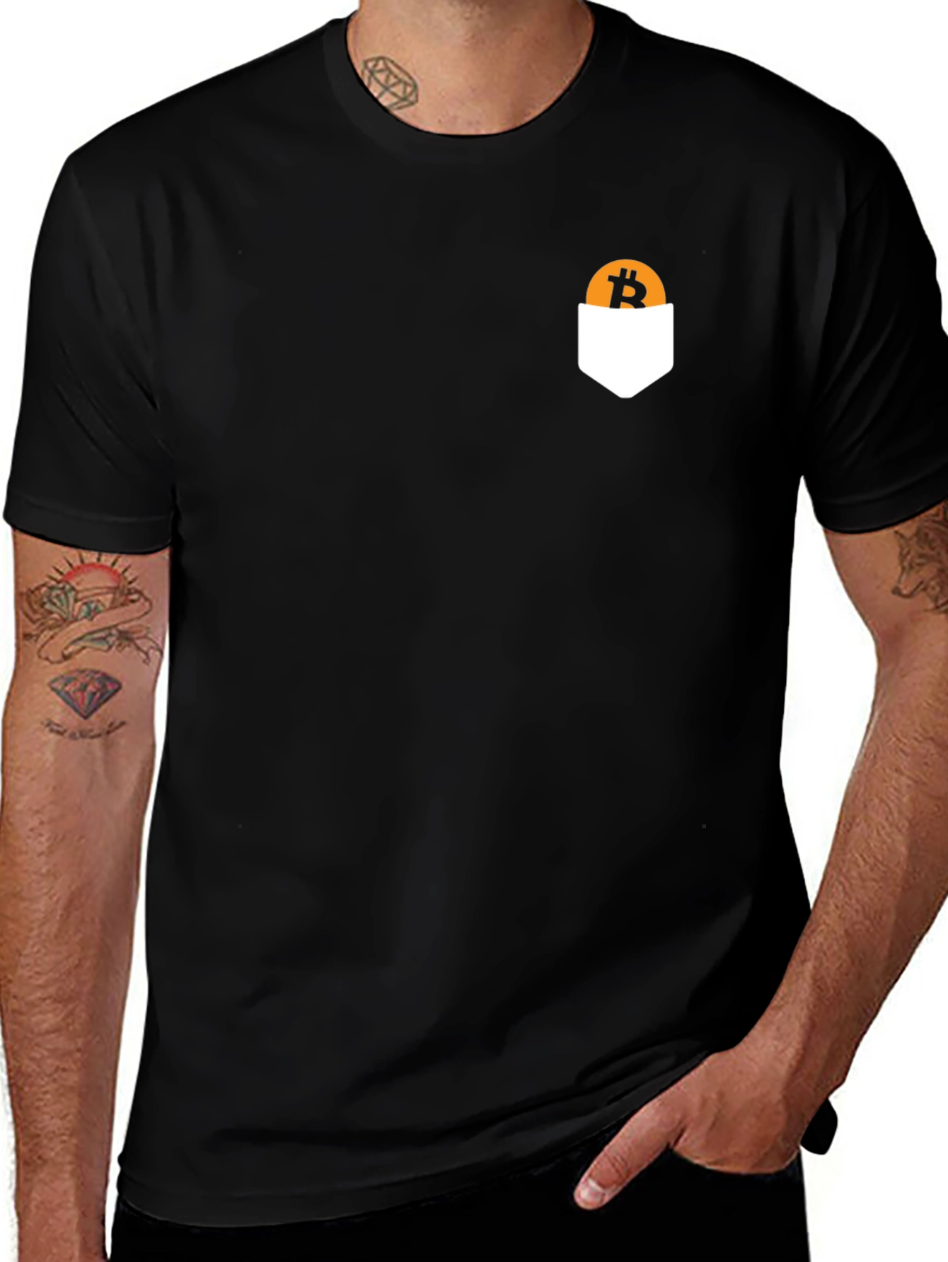 Bitcoin Pocket T-Shirt - Crypto Currency Tee
